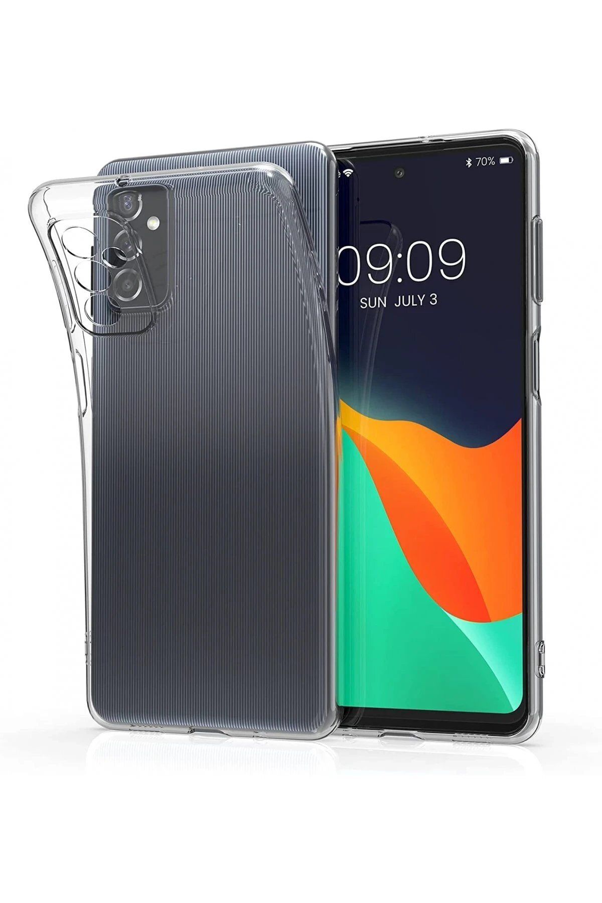 CepteToptan Newface Samsung Galaxy M52 5G Kılıf Lüx Şeffaf Silikon