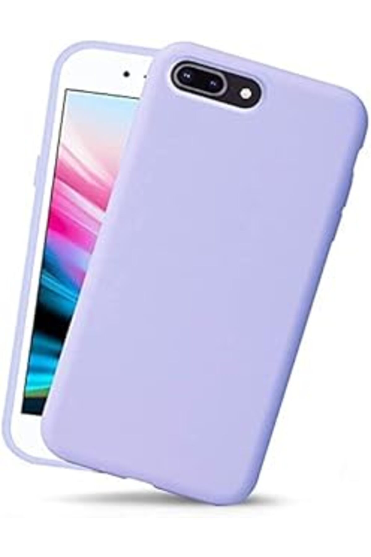 Pazarcan Happy Trend Apple Iphone 7 Plus / 8 Plus Içi Kadife Lansman Silikon Kılıf Şok Emici Full Kasa Korum