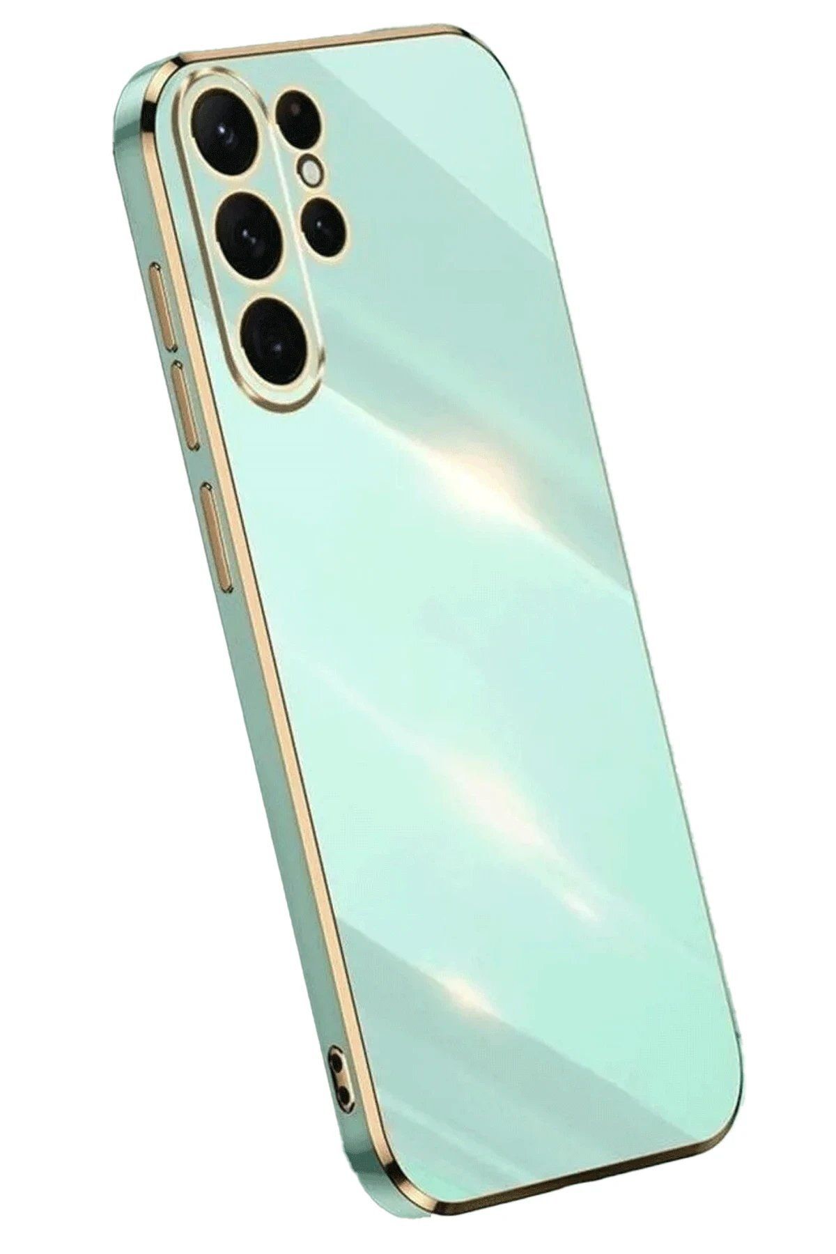 CepteToptan Newface Samsung Galaxy S25 Ultra Kılıf Volet Silikon - Açık Yeşil
