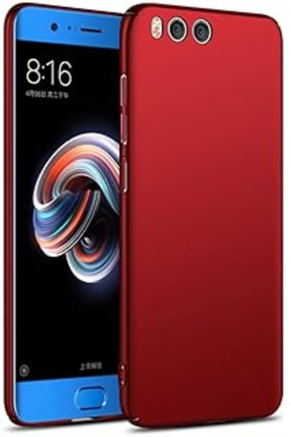 Pazarcan Xiaomi Mi Note 3 Uyumlu Sert Rubber Silikon Kılıf (Kırmızı)