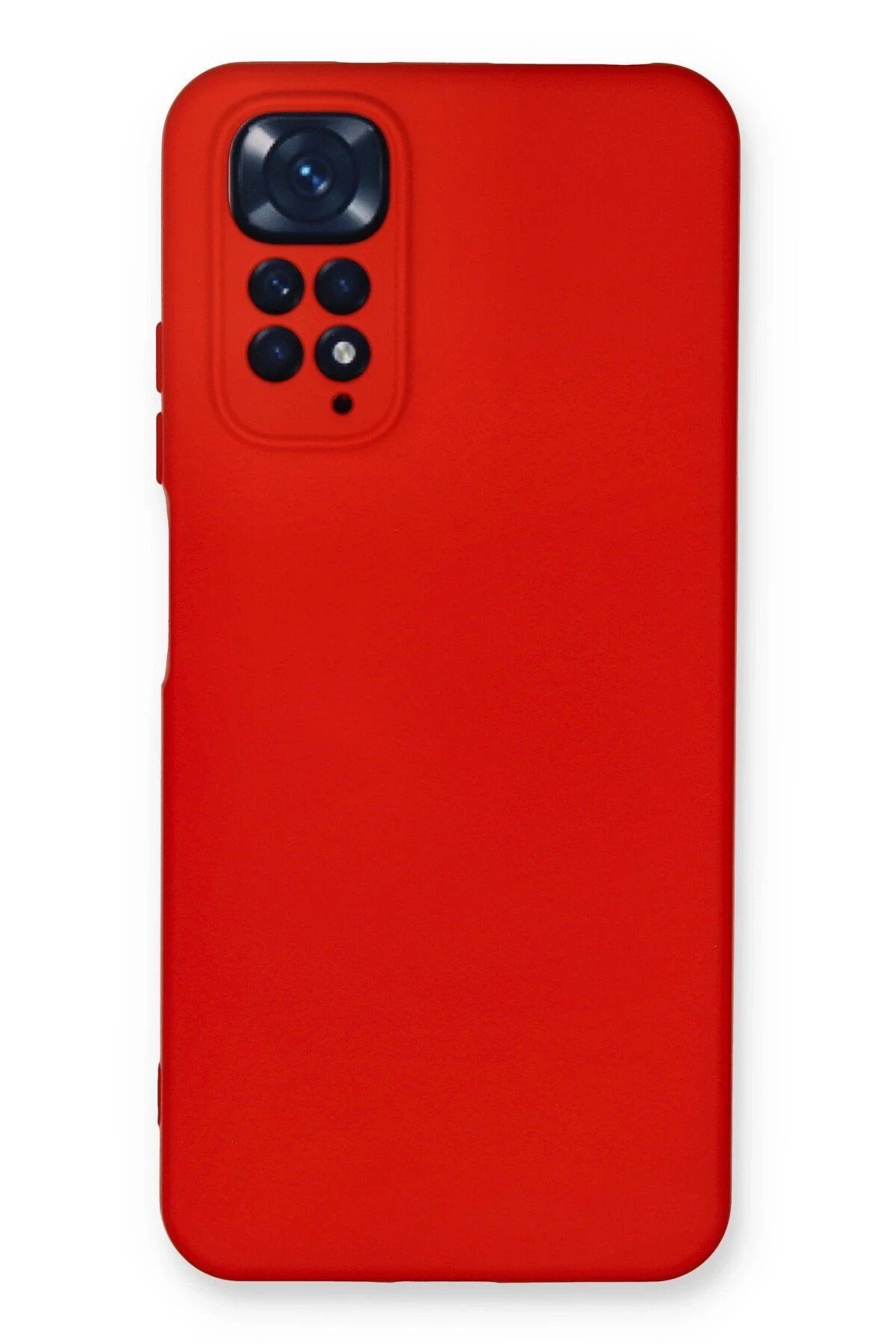 CepteToptan Newface Xiaomi Redmi Note 11 Kılıf Nano içi Kadife Silikon - Kırmızı
