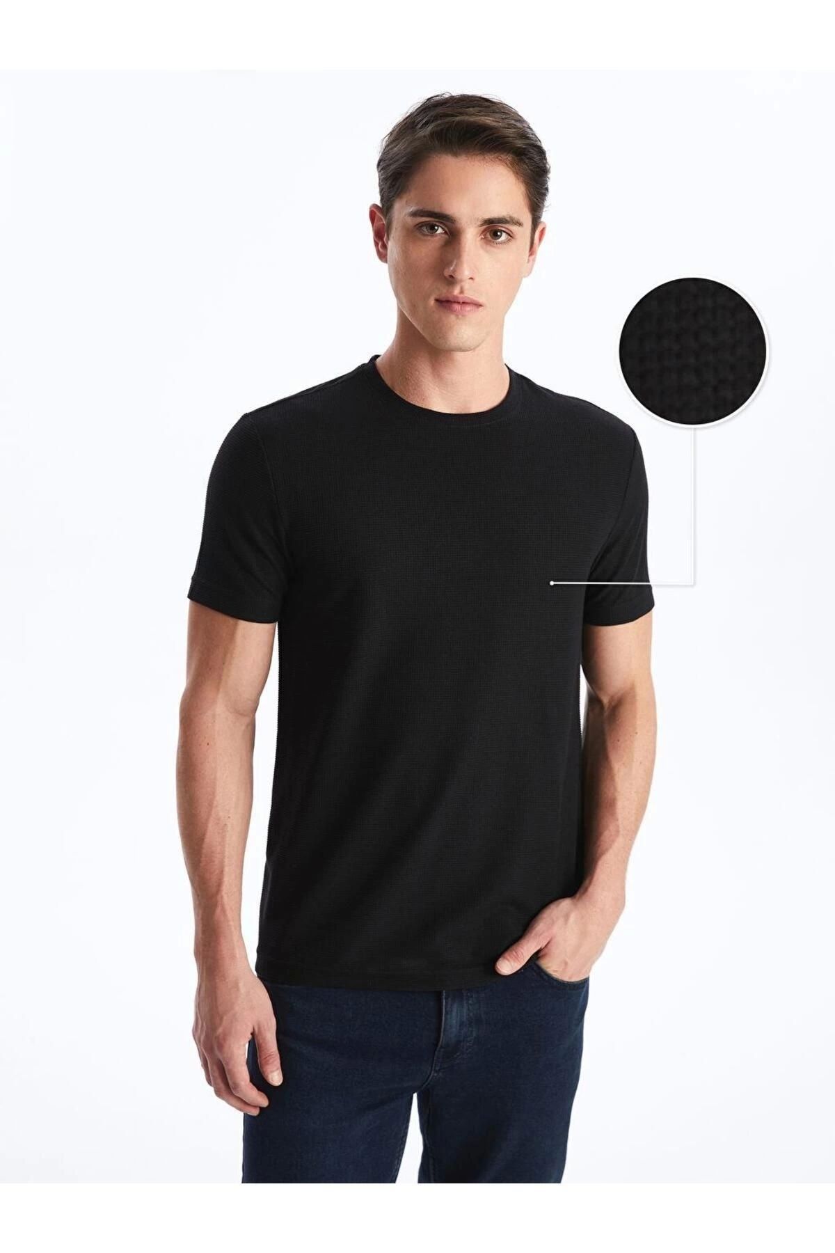 LC Waikiki LCWAIKIKI SOUTHBLUE Bisiklet Yaka Kısa Kollu Erkek Dokulu Tişört