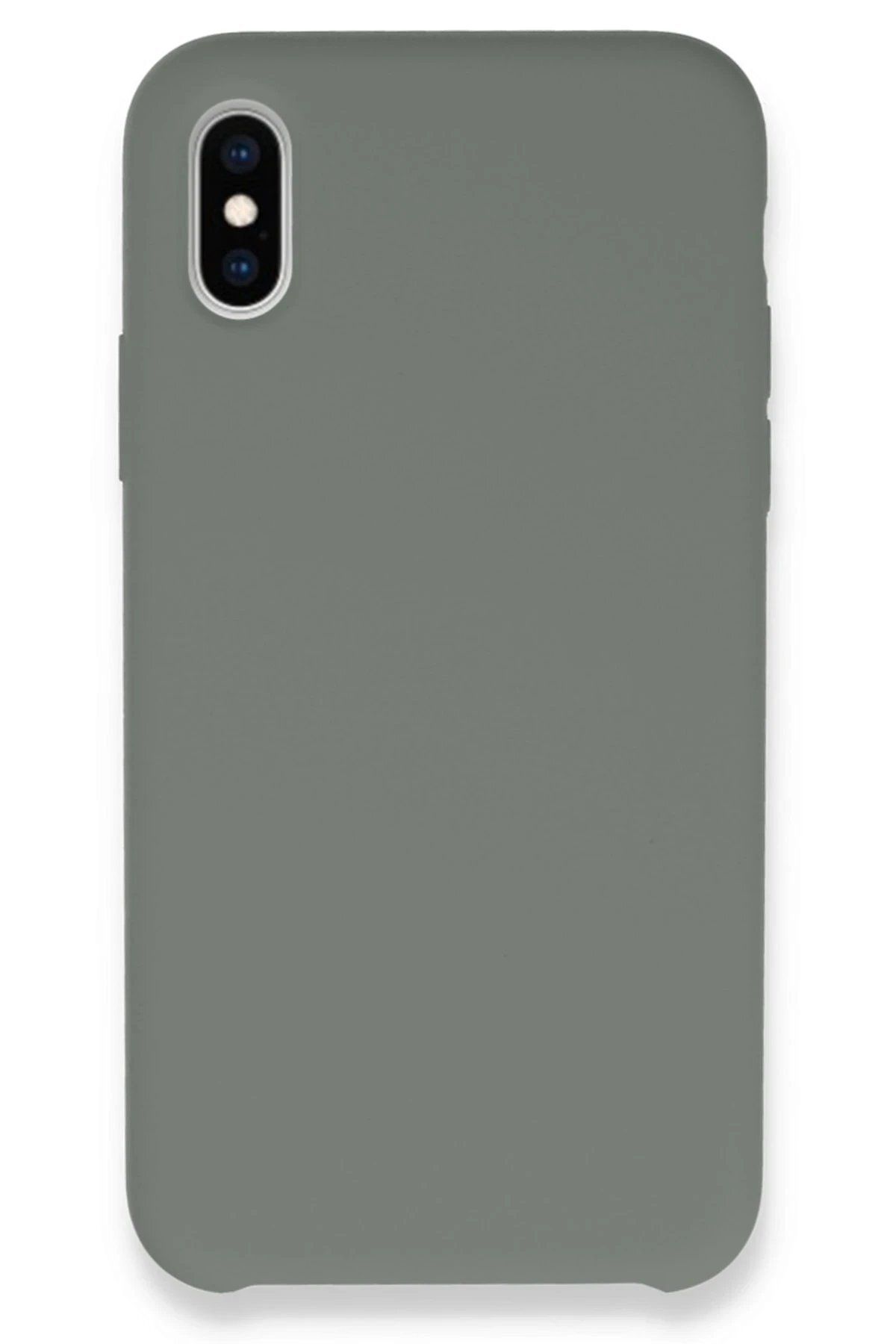 CepteToptan Newface iPhone XS Max Kılıf Lansman Legant Silikon - Gri