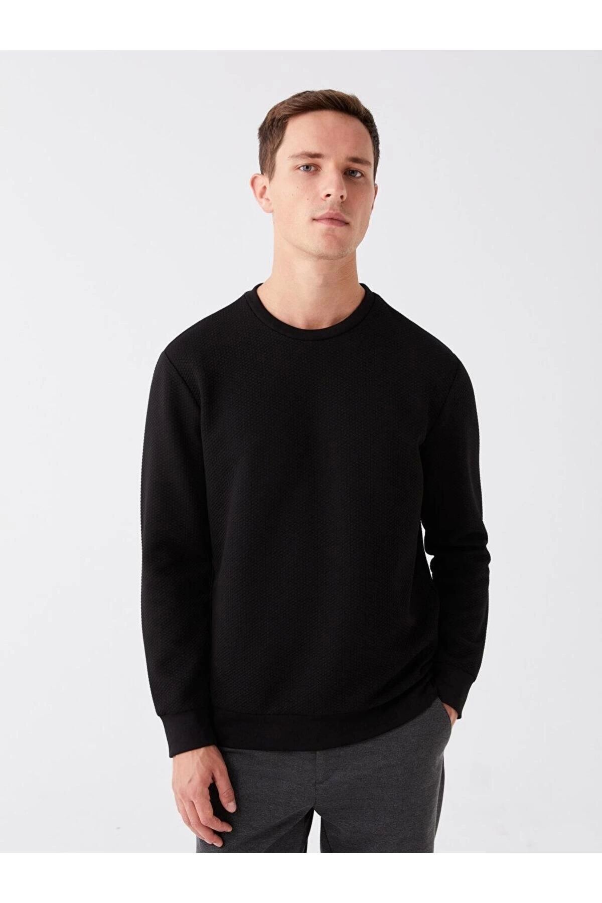 LC Waikiki LCWAIKIKI Vision Bisiklet Yaka Uzun Kollu Erkek Sweatshirt