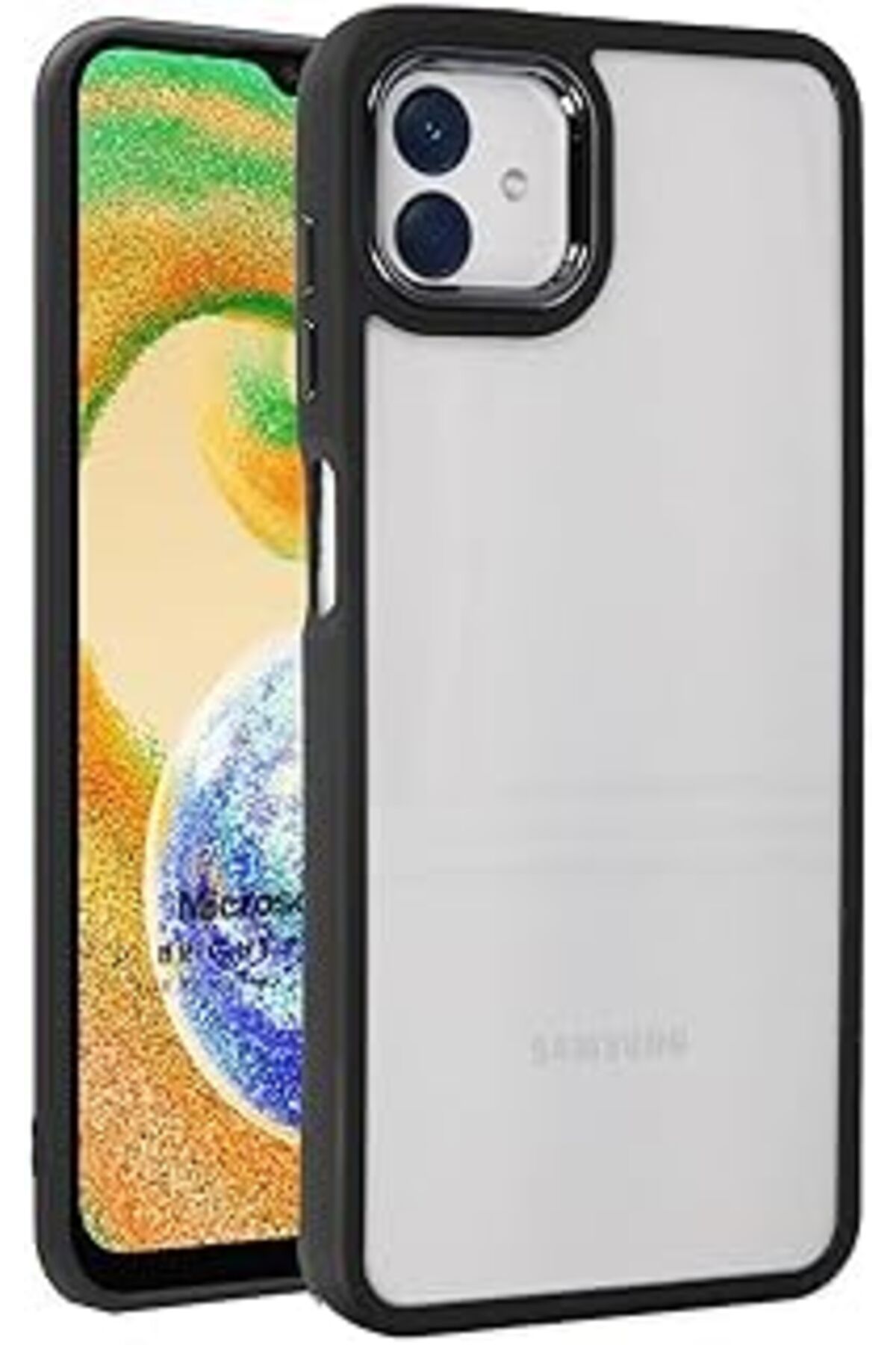 Pazarcan Microsonic Samsung Galaxy A04E Için Kılıf Bright Planet Siyah [Galaxy A04E Ile Uyumlu Kılıf - Siyah