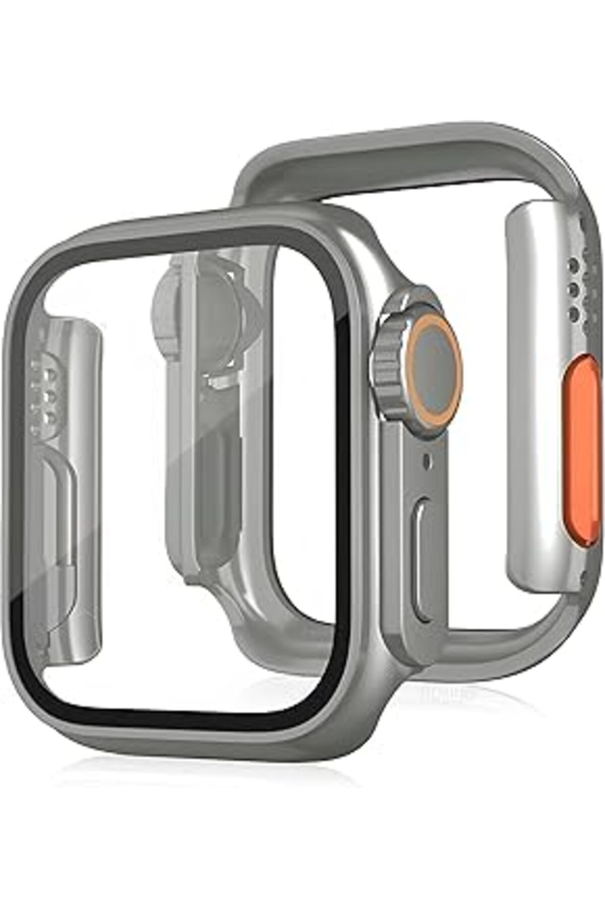 Pazarcan Newpole Apple Watch 10 46Mm Watch İçin Ekran Koruyucu Kılıf Watch Ultra Görünümlü Kılıf Tam Kaplaya