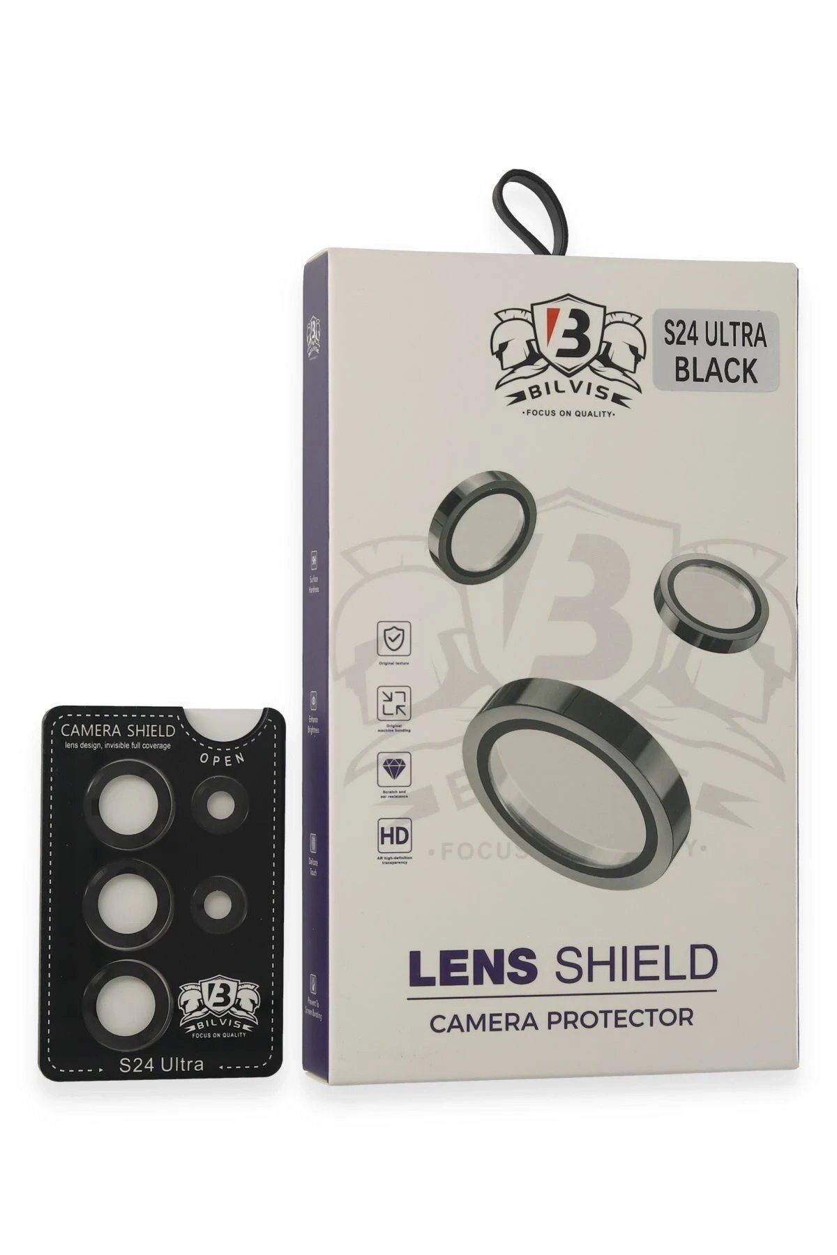 ENEFENDİ Newface Samsung Galaxy S24 Ultra Bilvis Titan Kamera Lens - Siyah