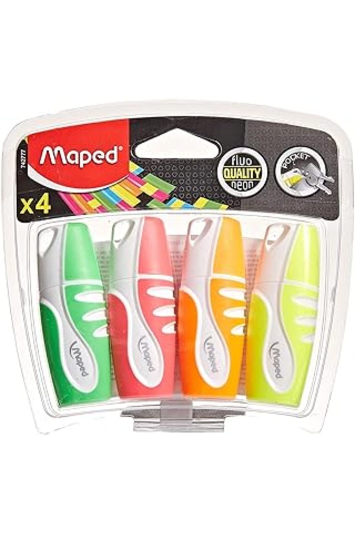 Pazarcan Maped 742777 Fluo Peps Mini Fosforlu Kalem 4 Lü
