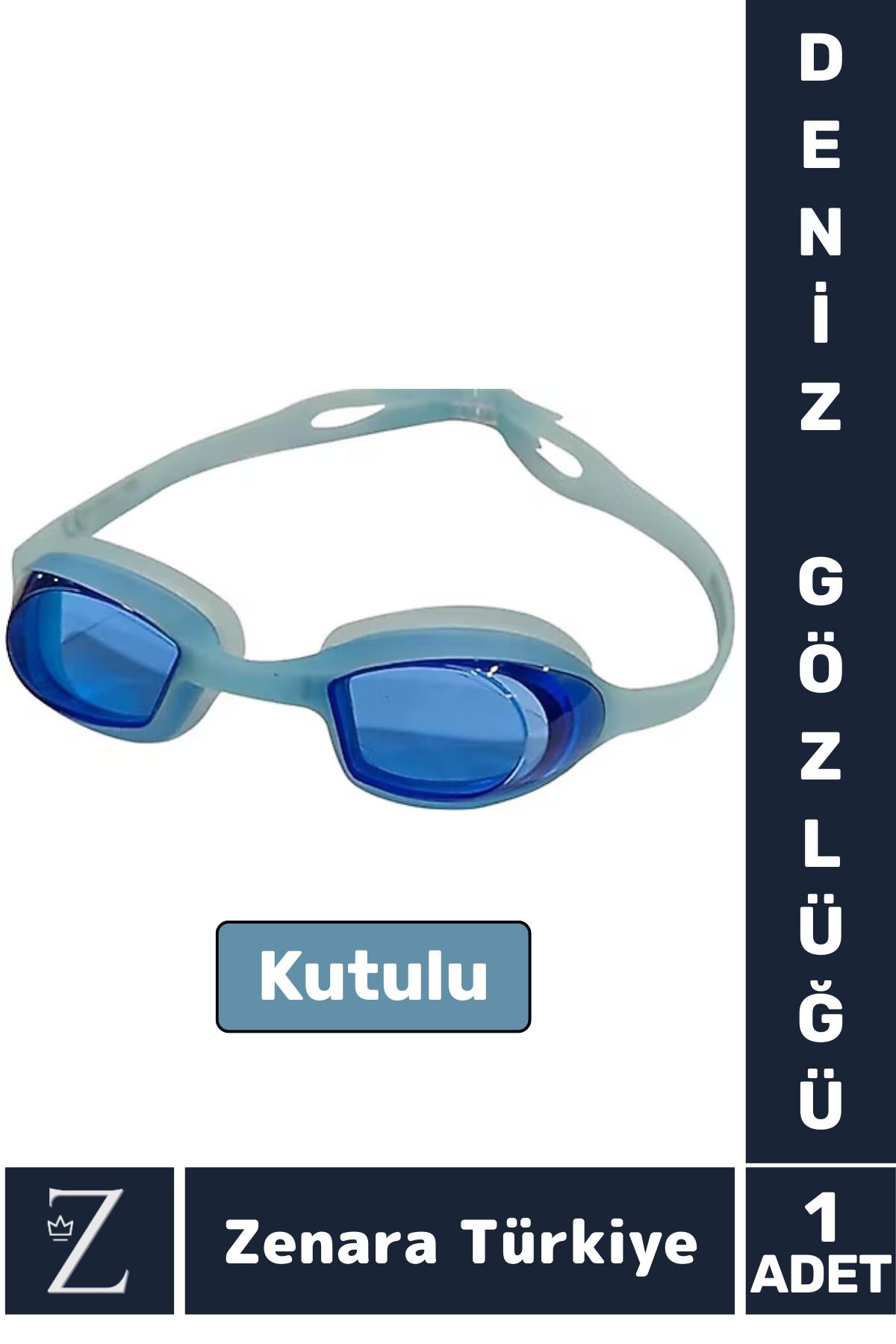 teknotrust Ayarlanabilir su geçirmez UV korumalı silikon deniz gözlüğü, açık mavi