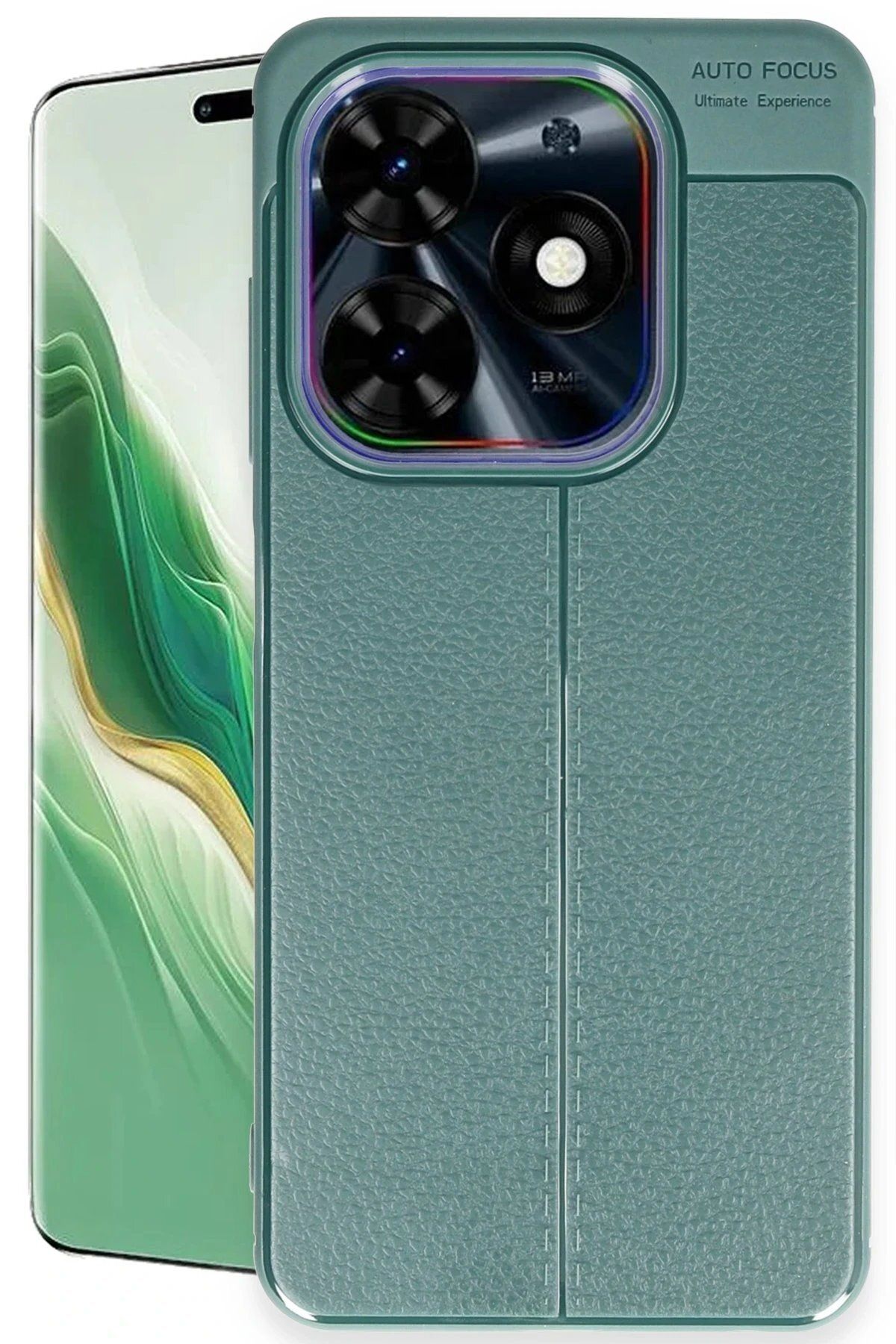 CepteToptan Newface Tecno Spark Go 2024 Kılıf Auto Focus Kapak - Koyu Yeşil