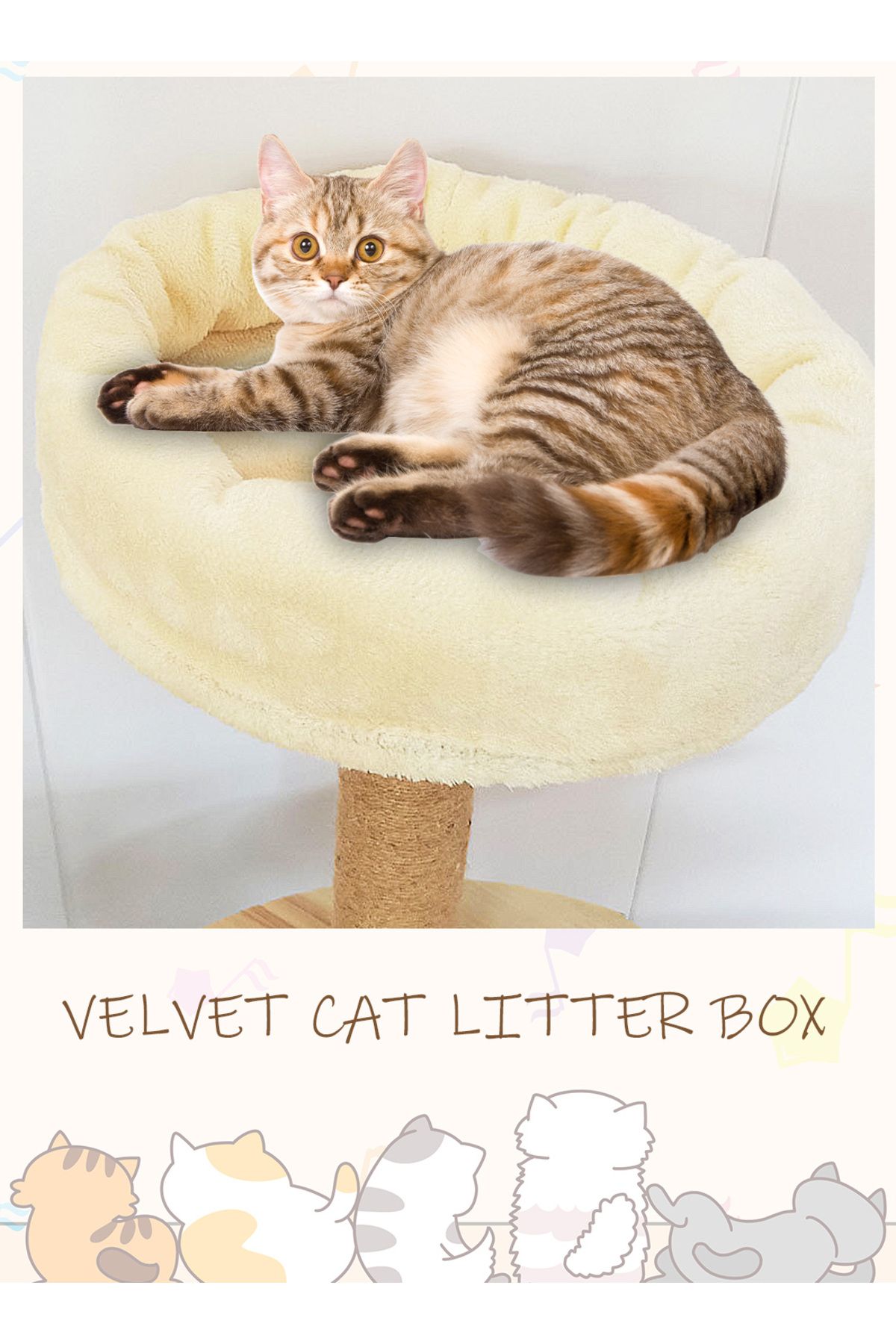 KidLe-Cat Tree Cat Climbing Frame Cat Climbing Post Cat Scratching Board 5