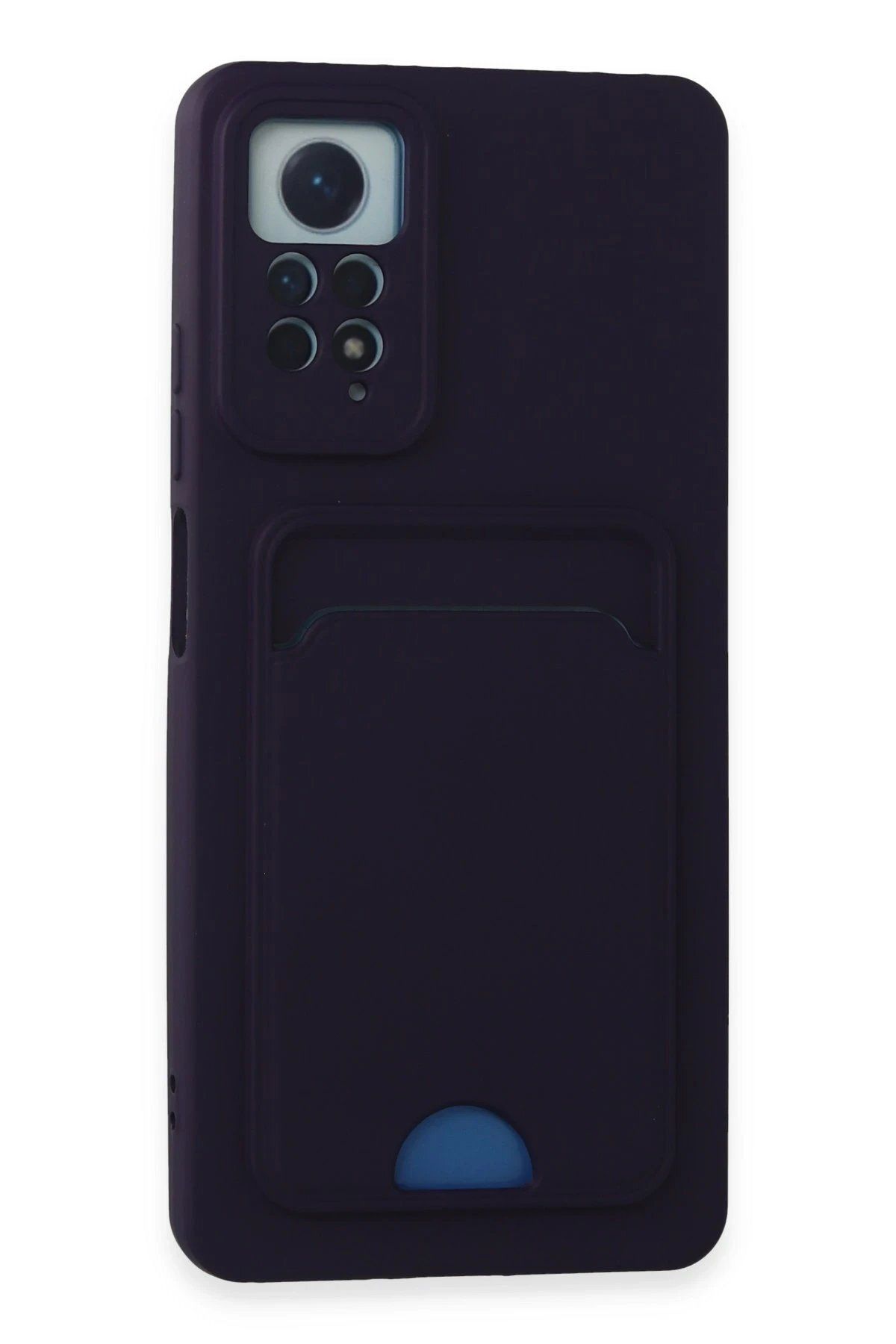 CepteToptan Newface Xiaomi Redmi Note 11 Pro Kılıf Kelvin Kartvizitli Silikon - Derin Mor