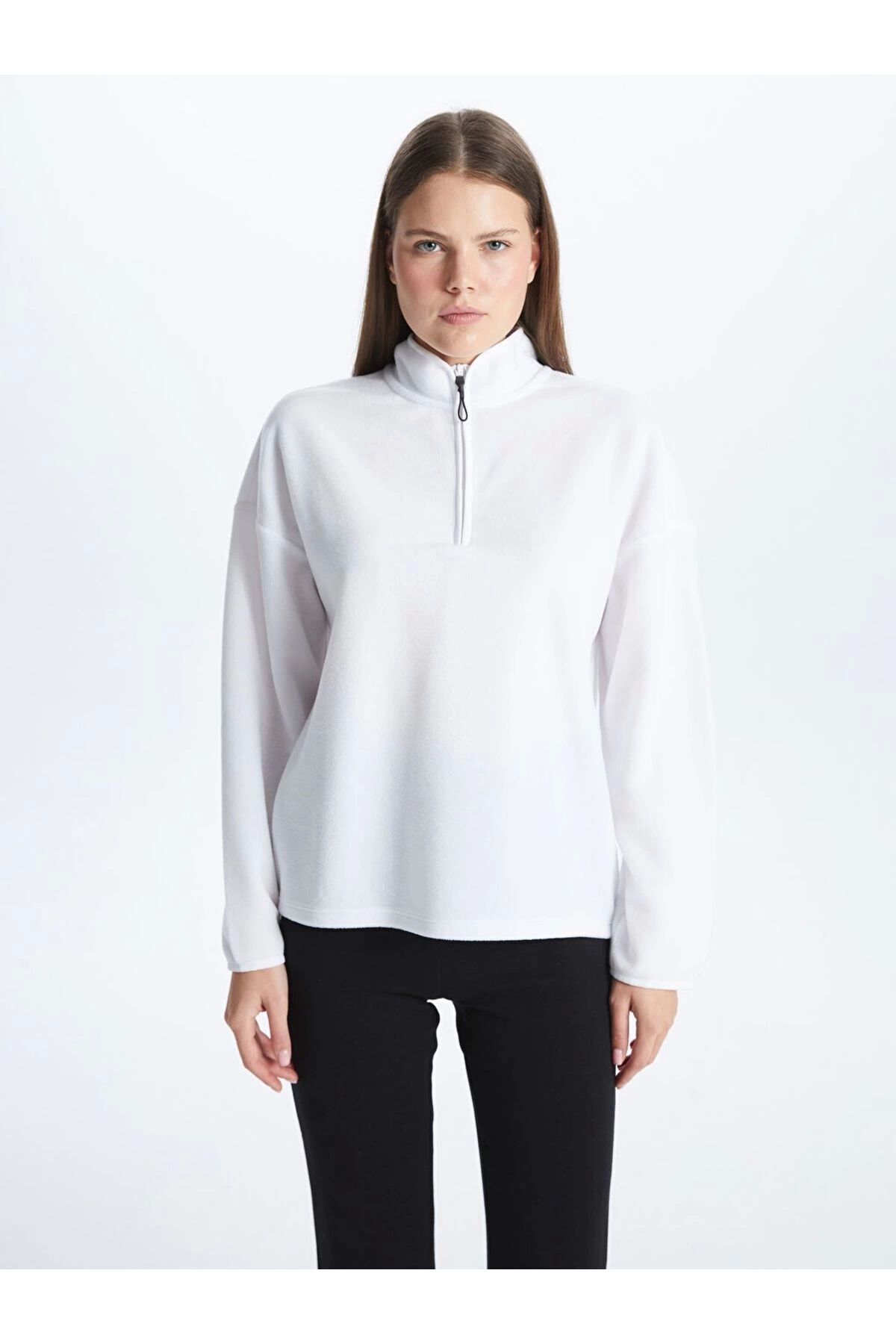 LC Waikiki LCWAIKIKI Dik Yaka Oversize Kadın Sweatshirt