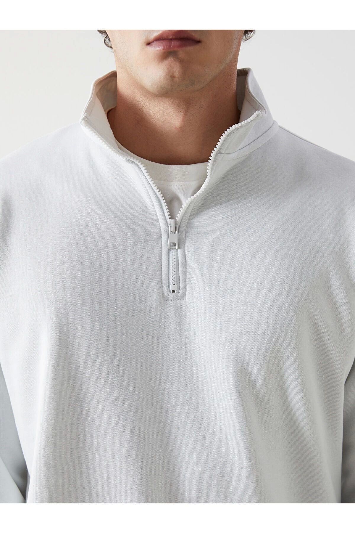 LC Waikiki LCWAIKIKI Dik Yaka Uzun Kollu Kalın Erkek Sweatshirt