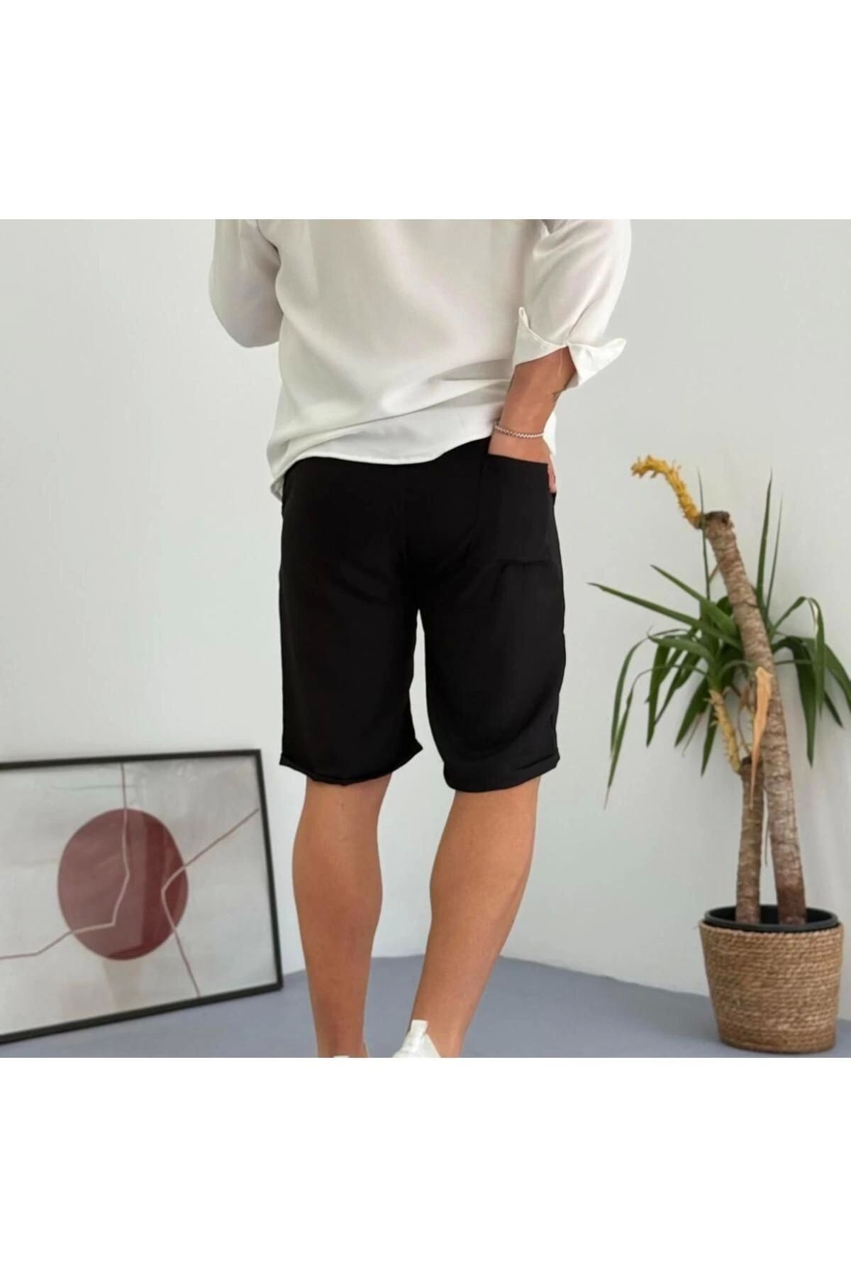 LC Waikiki LCWAIKIKI İp Bağlamalı Keten Erkek Gabardin Şort
