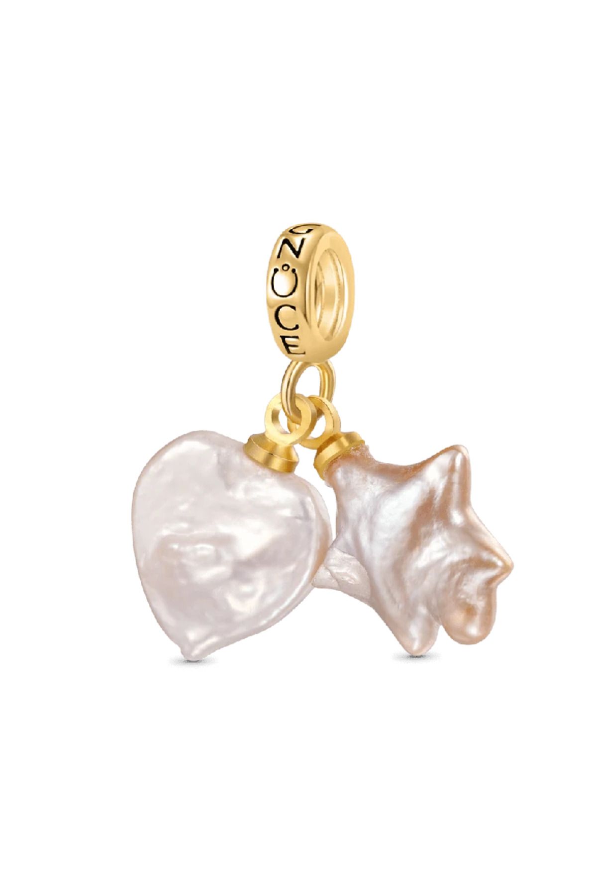Gnoce Ocean Love Star İnci Charm, 925 Ayar Gümüş