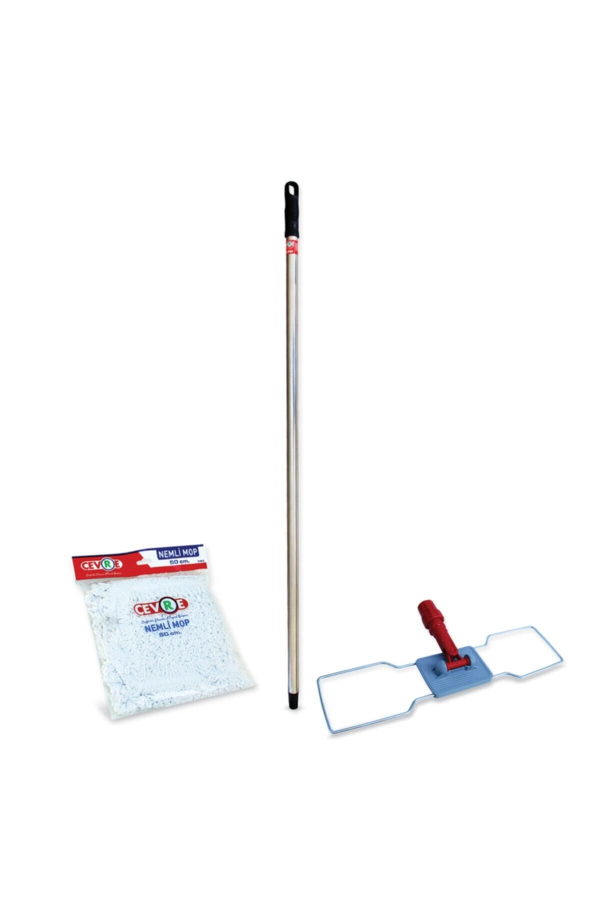 teknotrust Nemli Mop ve Moptel Temizlik Seti, 120 cm Metal Sap ile kolay kullanım