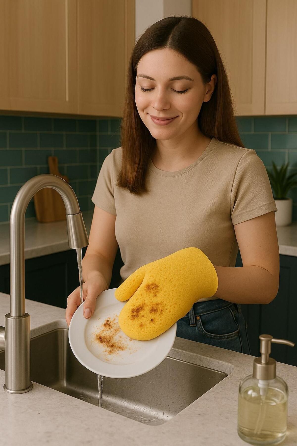 Single Missclean Yağ Ve Kir Düşmanı Bulaşık Süngeri Eldiveni