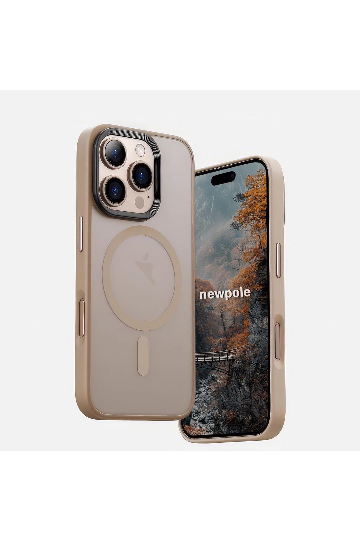STOREMAX EMN iPhone 16 Pro Max için MagSafe ile Uyumlu Kılıf Drof Darbelere Dayanıklı Buzlu Arka Kapak