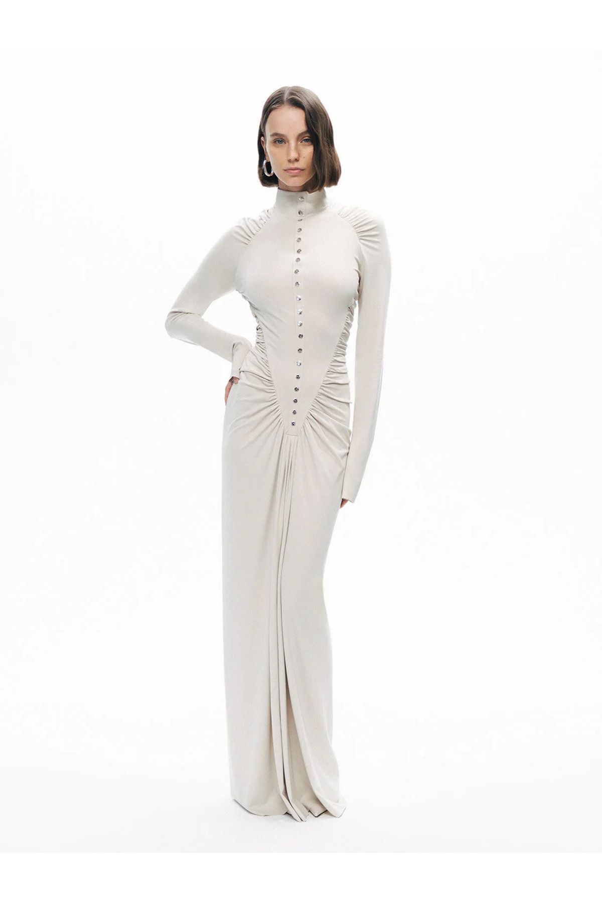 Nocturne Drape Detaylı Maxi Elbise