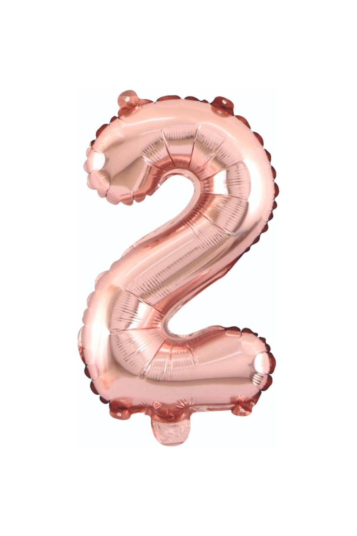 PARTİMİO PARTİ MALZEMELERİ Rakam Folyo Balon Rose Gold Renk 34'' (76cm)
