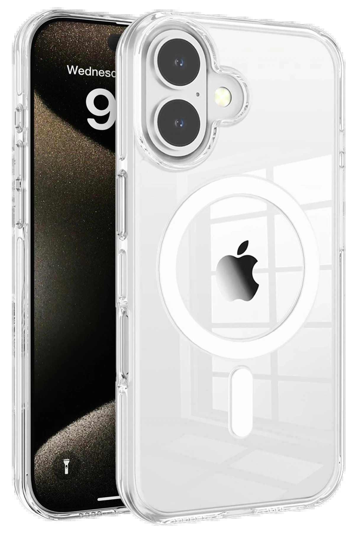 CepteToptan Joko iPhone 16 Gleam PC Sert Magsafe Kılıf - Şeffaf