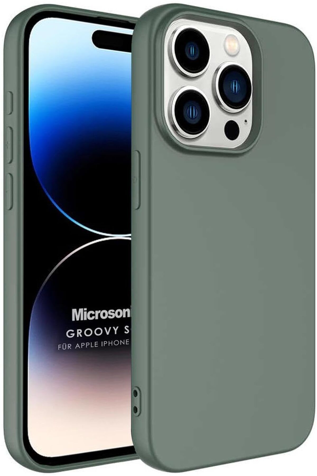 STOREMAX EMN Kılıf iPhone 15 Pro Max için Groovy Soft Koyu Yeşil [iPhone 15 Pro Max ile Uyumlu Kılıf