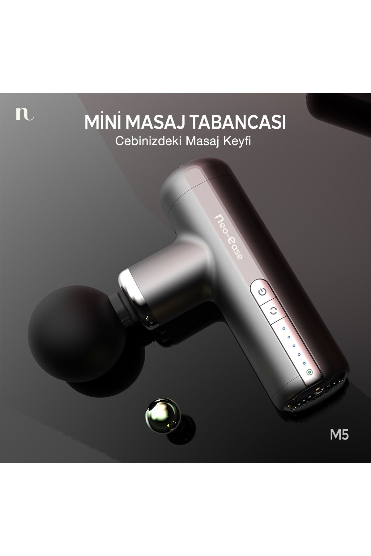 Tsvolt - Neoease Yüksek Kaliteli Fırçasız Motorlu Mini Masaj Tabancası - M5