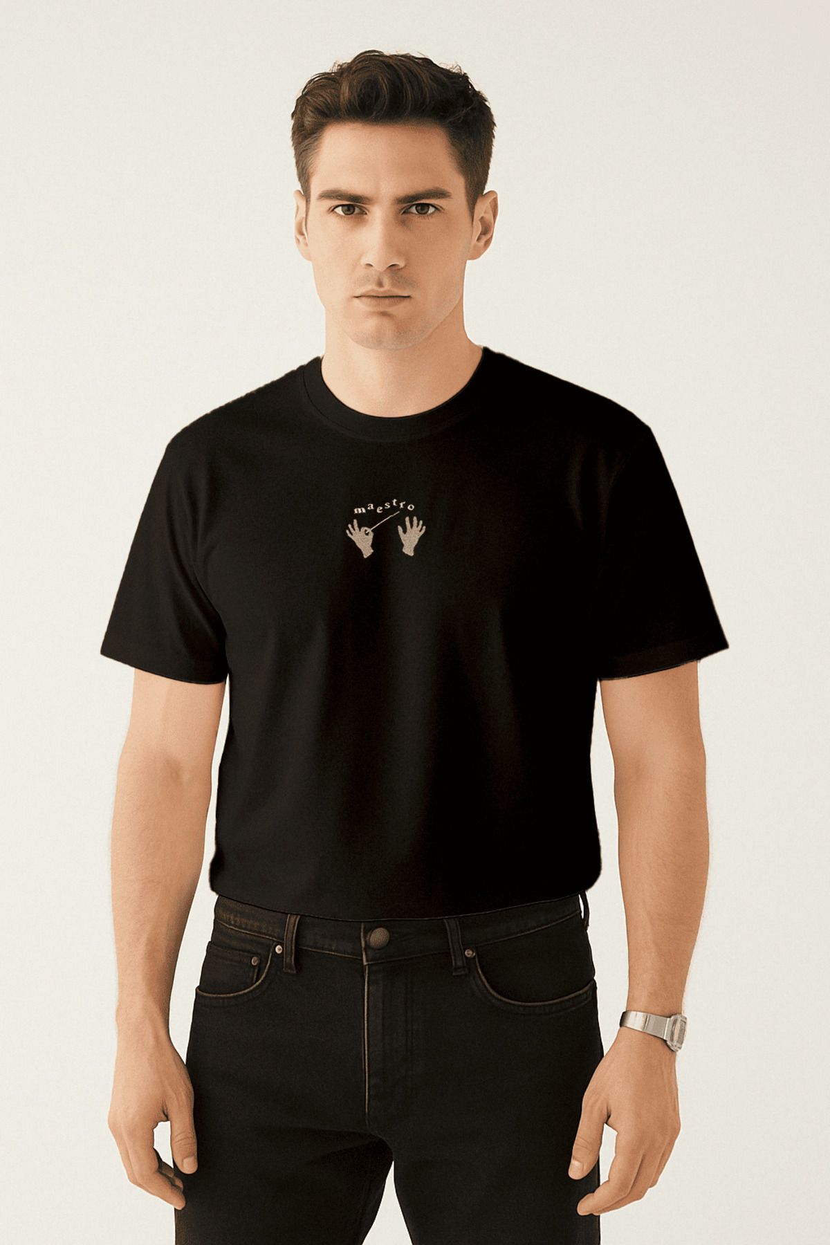 Vita Atelier 'Maestro 2.0 ' Nakışlı, Erkek Regular Tshirt
