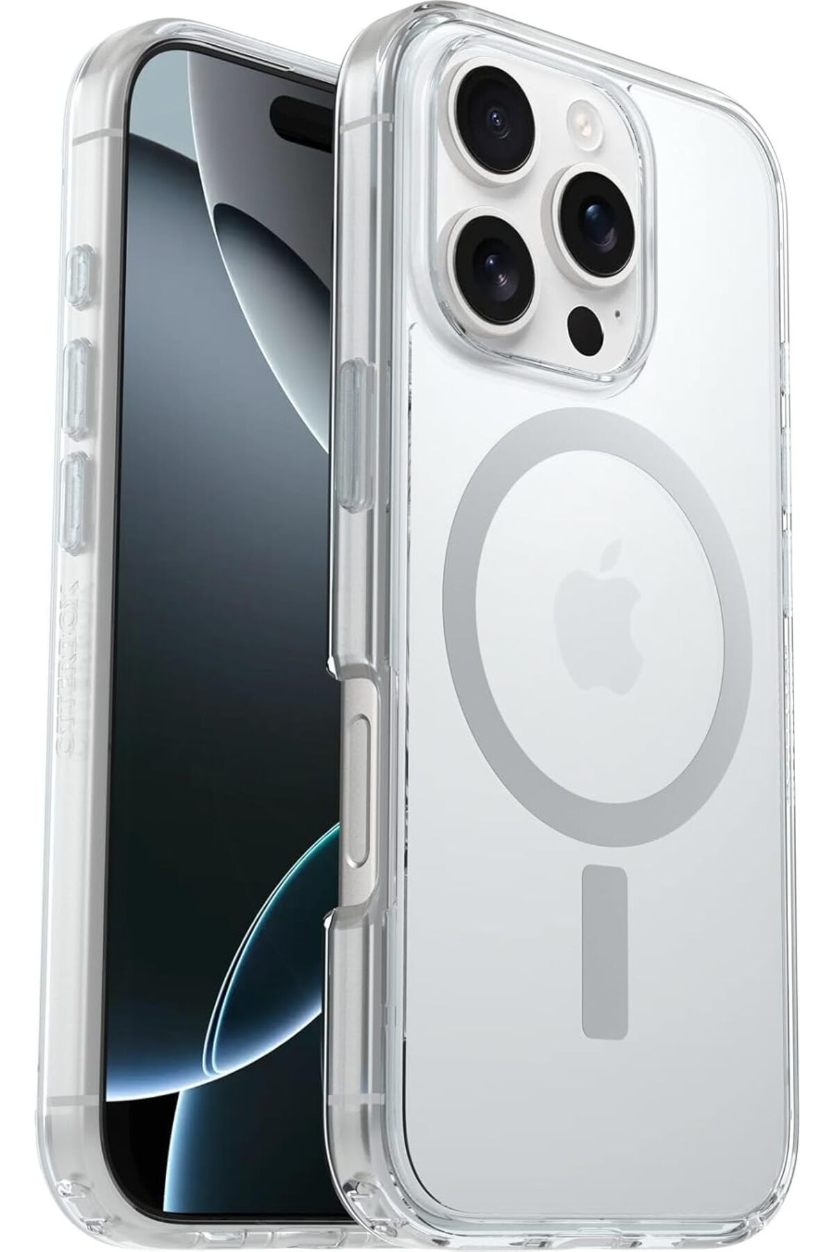 STOREMAX EMN Symmetry Serisi Şeffaf MagSafe Şeffaf Kılıf iPhone 16 Pro Uyumlu Darbeye ve Düşmeye Karş