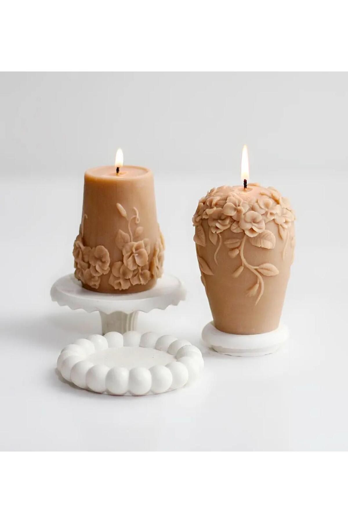 SCA CANDLE Dekoratif Mum Gül model Kahve Renk Tekli ürün
