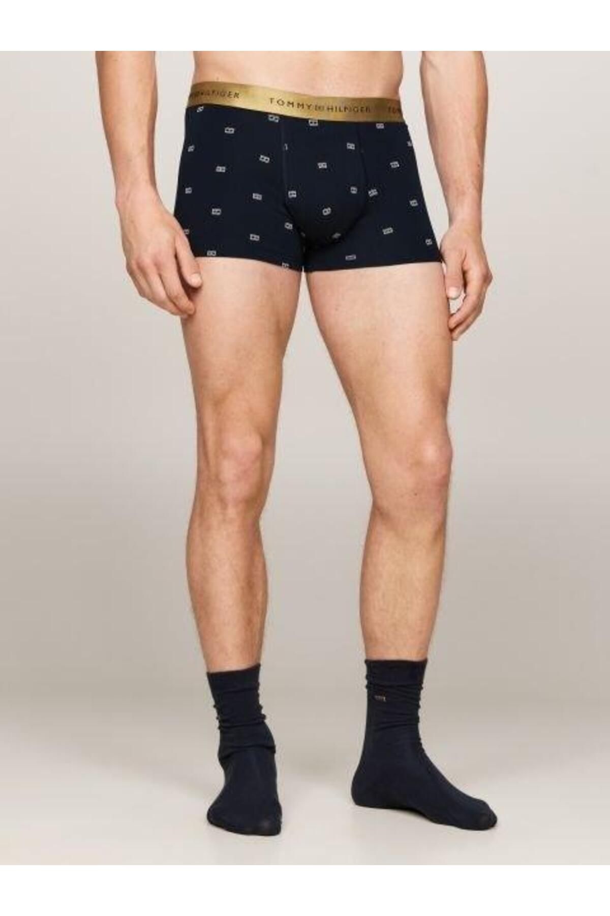 Tommy Hilfiger TRUNK PRINT & SOCK SET GOLD WB
