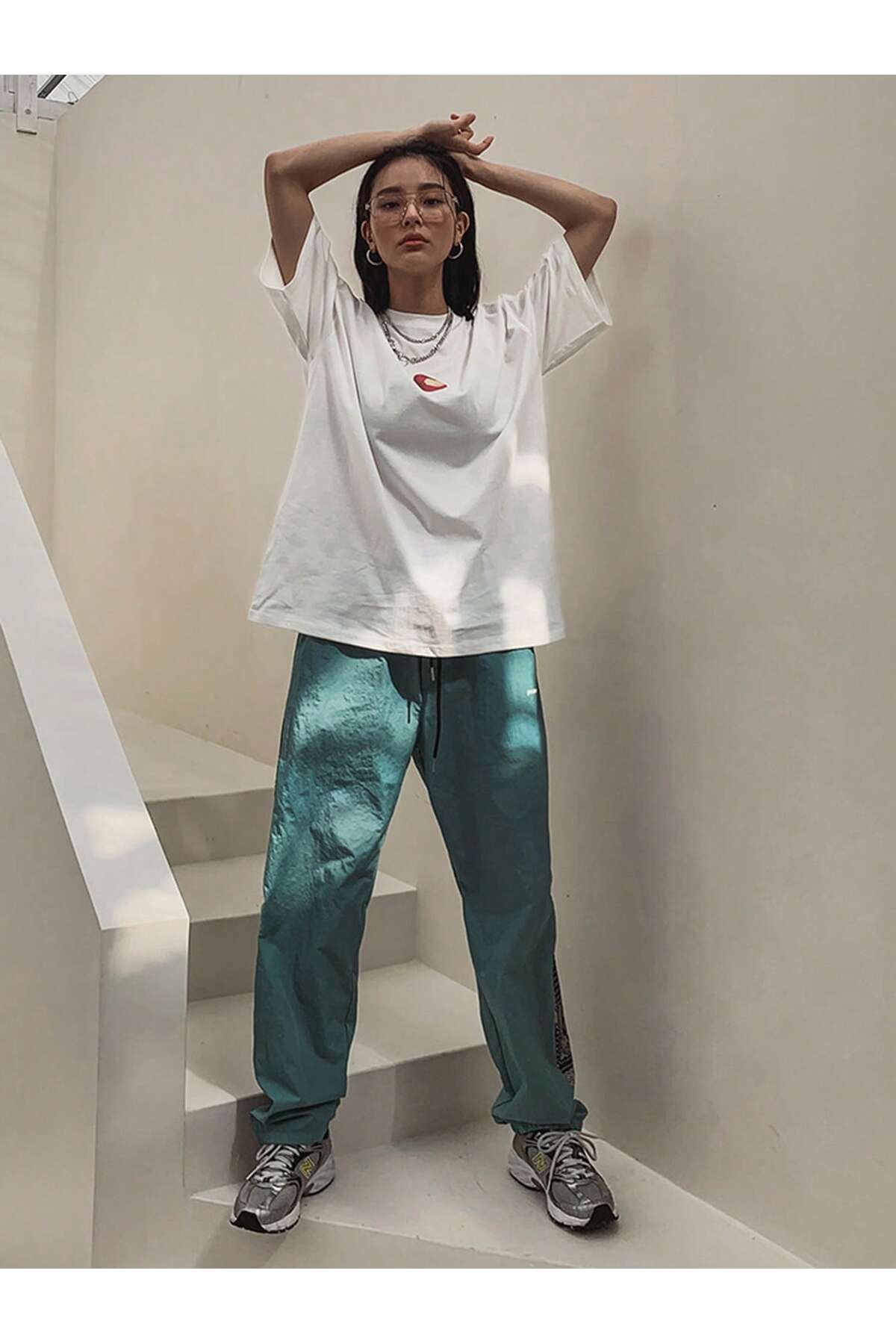 JANSO GROUP KADIN PAMUKLU BASKI LOVER KISA KOLLU TSHIRT OVERSİZE BÜYÜK BEDEN
