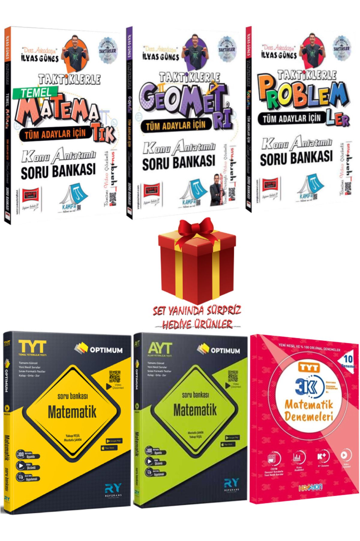 Yargı Yayınları İlyas Güneş Taktiklerle Matematik+ Geometri+ Problemler Konu Anlatımlı Soru Bankası+ TYT AYT+ Deneme