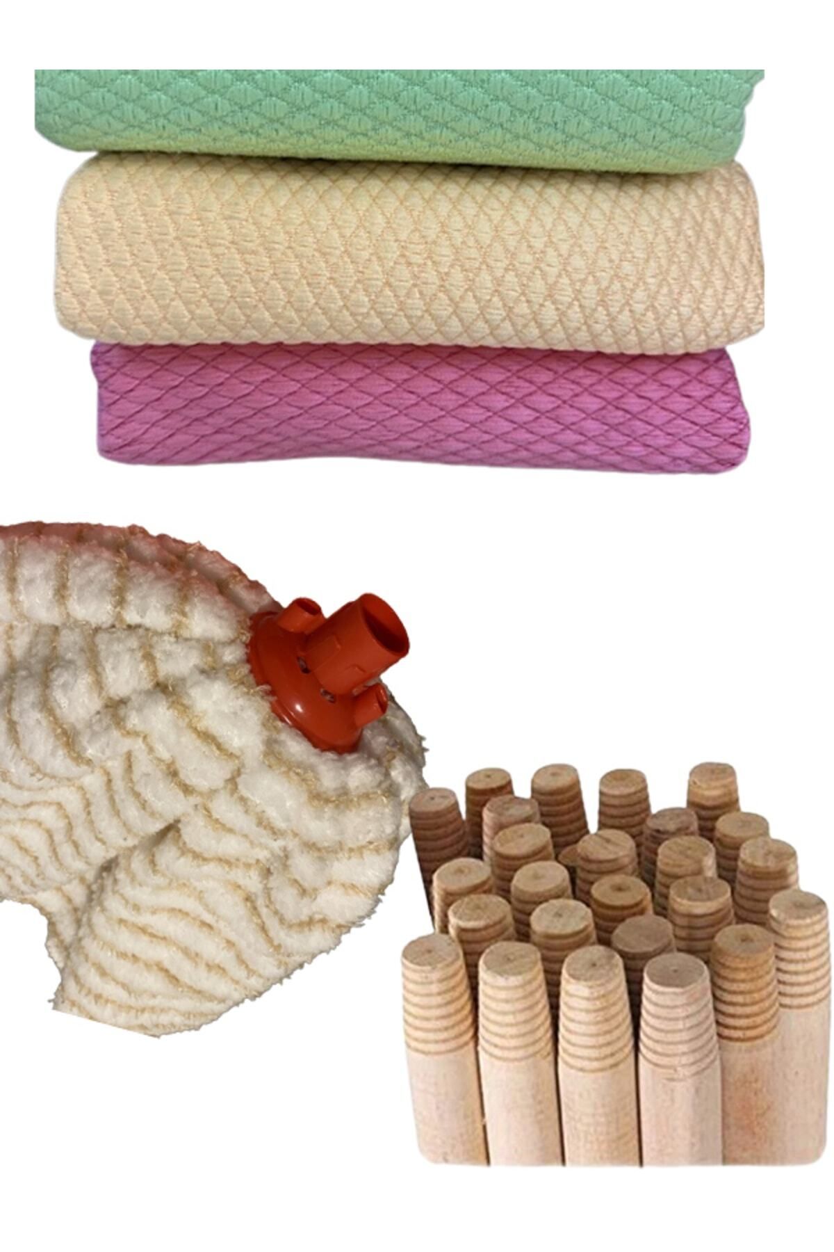 teknotrust Mikrofiber Balkon Mop Gürgen Sap, Vilada Ucu, Kıl Kırıntı Toplamaz, Renkli ve Dayanıklı