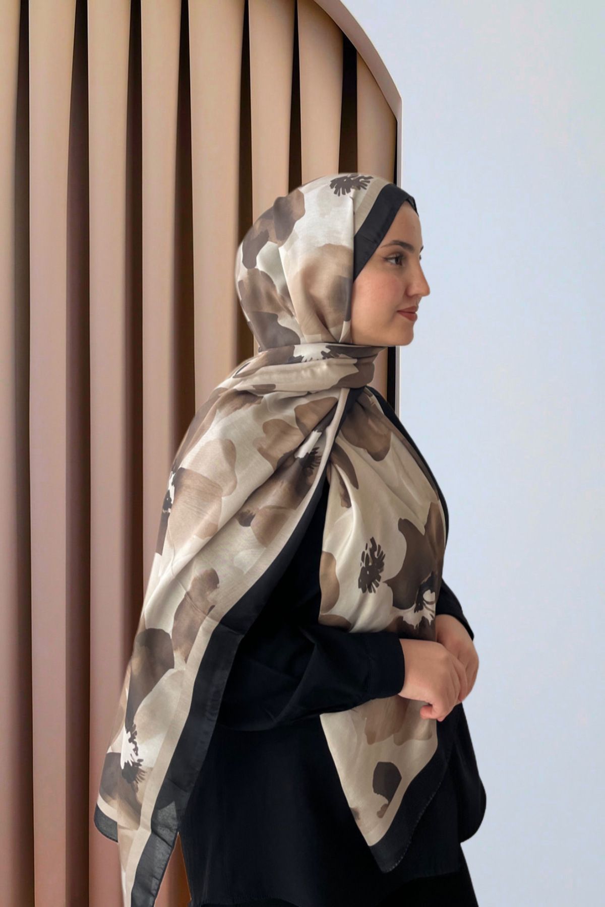 SarQa Scarft Flowers Soft Collection Çiçek Desen Şal