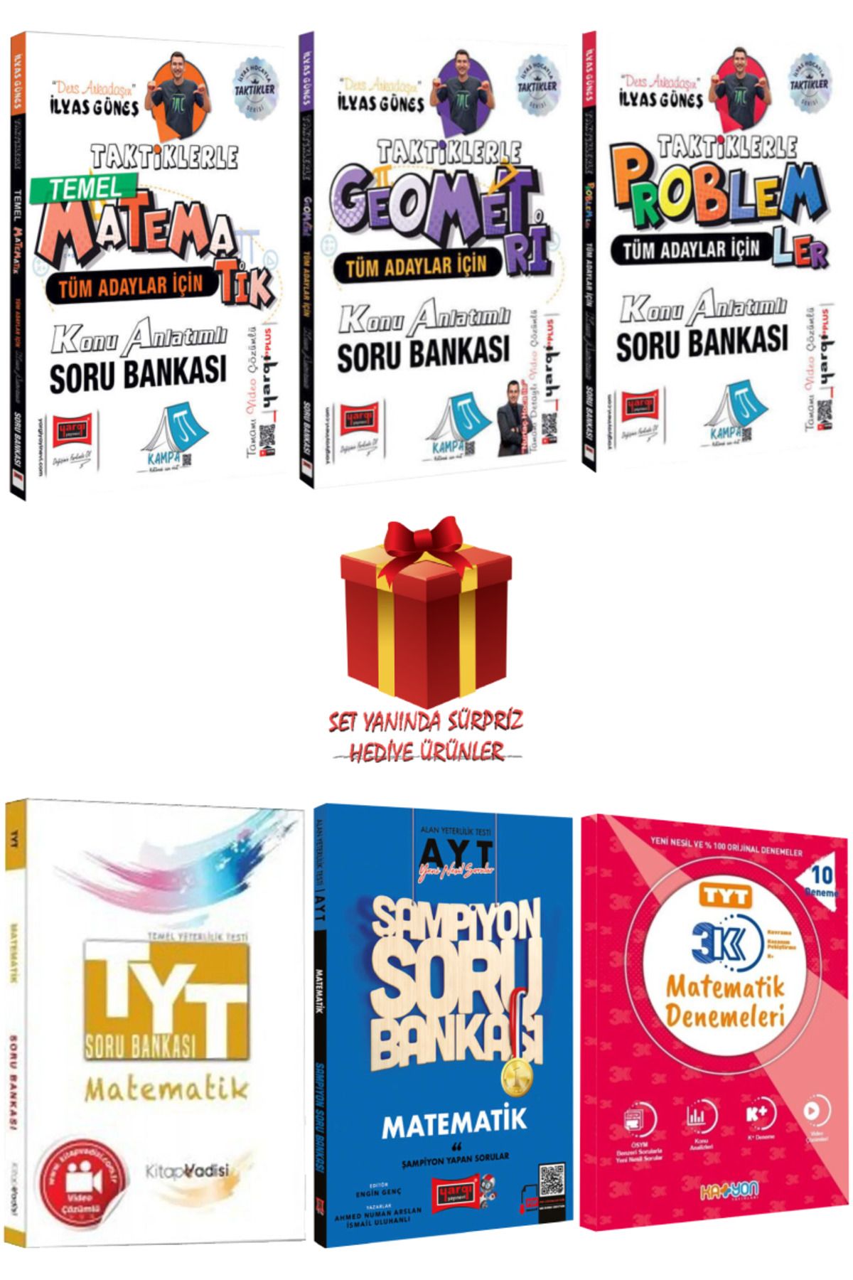 Yargı Yayınları İlyas Güneş Taktiklerle Matematik+ Geometri+ Problemler Konu Anlatımlı Soru Bankası+ TYT AYT+ Deneme
