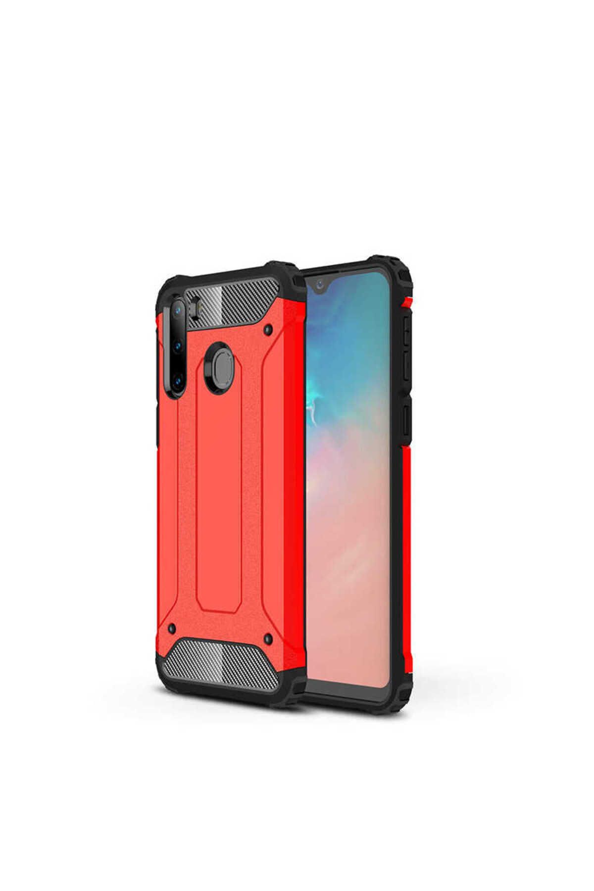 halkhouse Galaxy A21 Kılıf Zırh Tank Sert Korumalı Silikon Crash Silikon Kapak