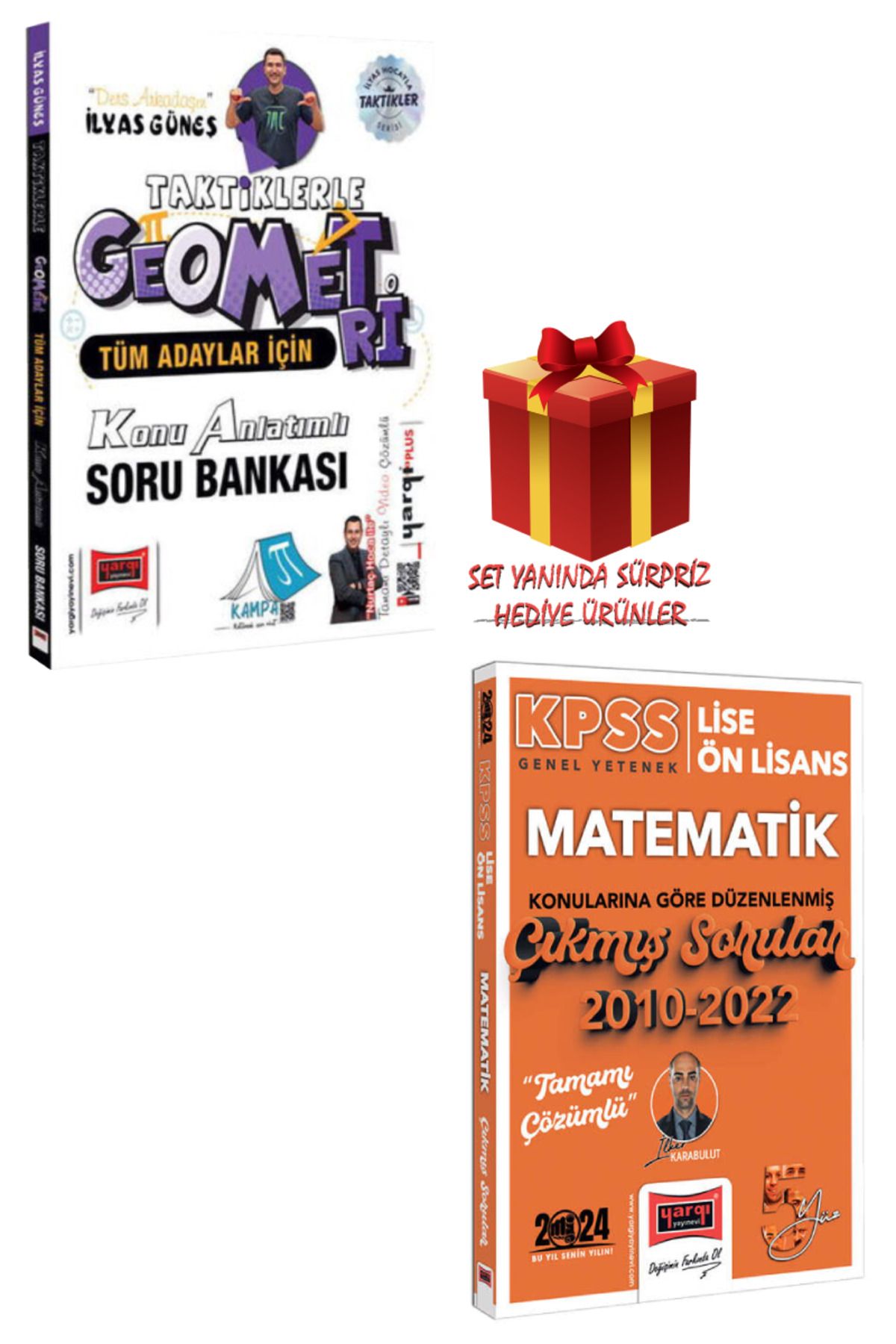 Yargı Yayınları İlyas Güneş |Tüm Adaylar Taktiklerle Geometri Konu Anlatımlı Soru Bankası+Matematik Çıkmış Sorular