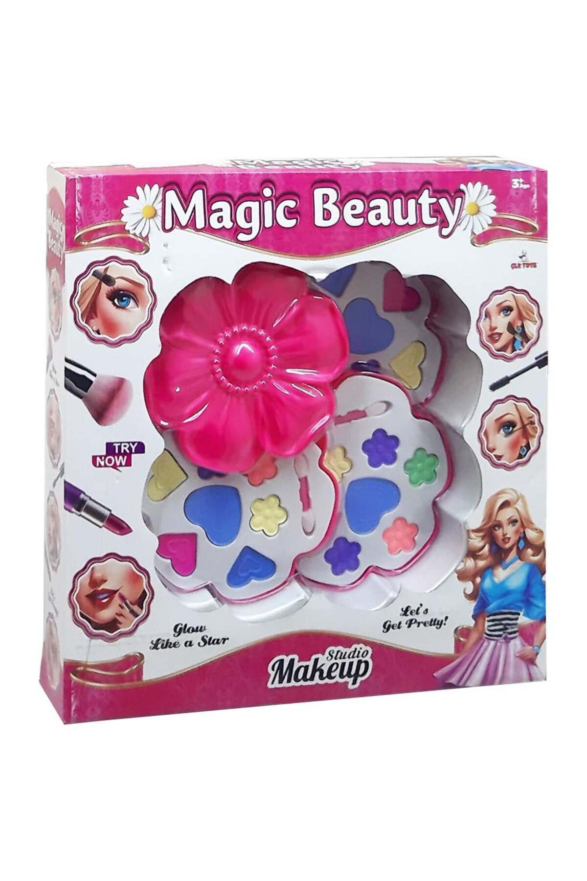 çalkan toys Çalkan Oyuncak Papatya Üçlü Makyaj Seti CLK-432
