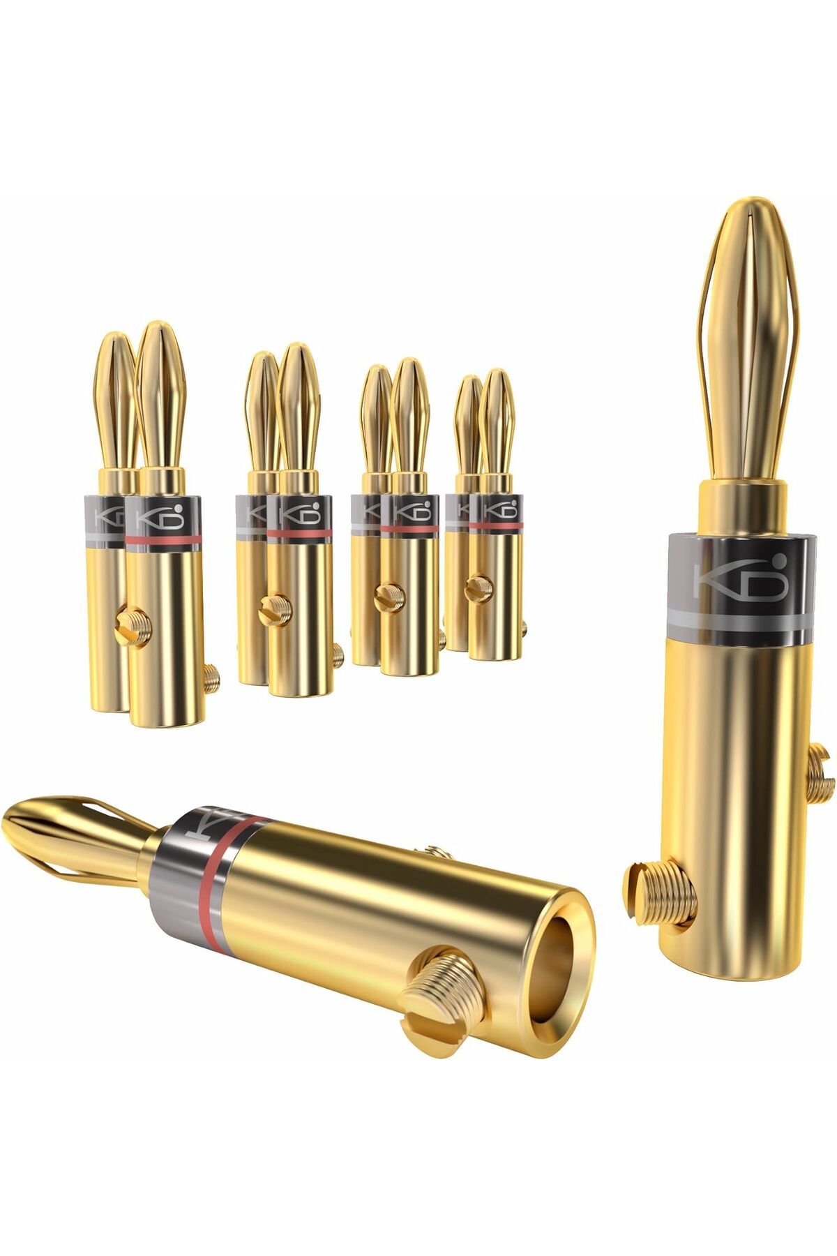 mazıdağı mazzıdağ – muz fiş-5 çift (6 mm²'ye kadar hoparlör kablosu için muz fiş bağlantısı, HiF