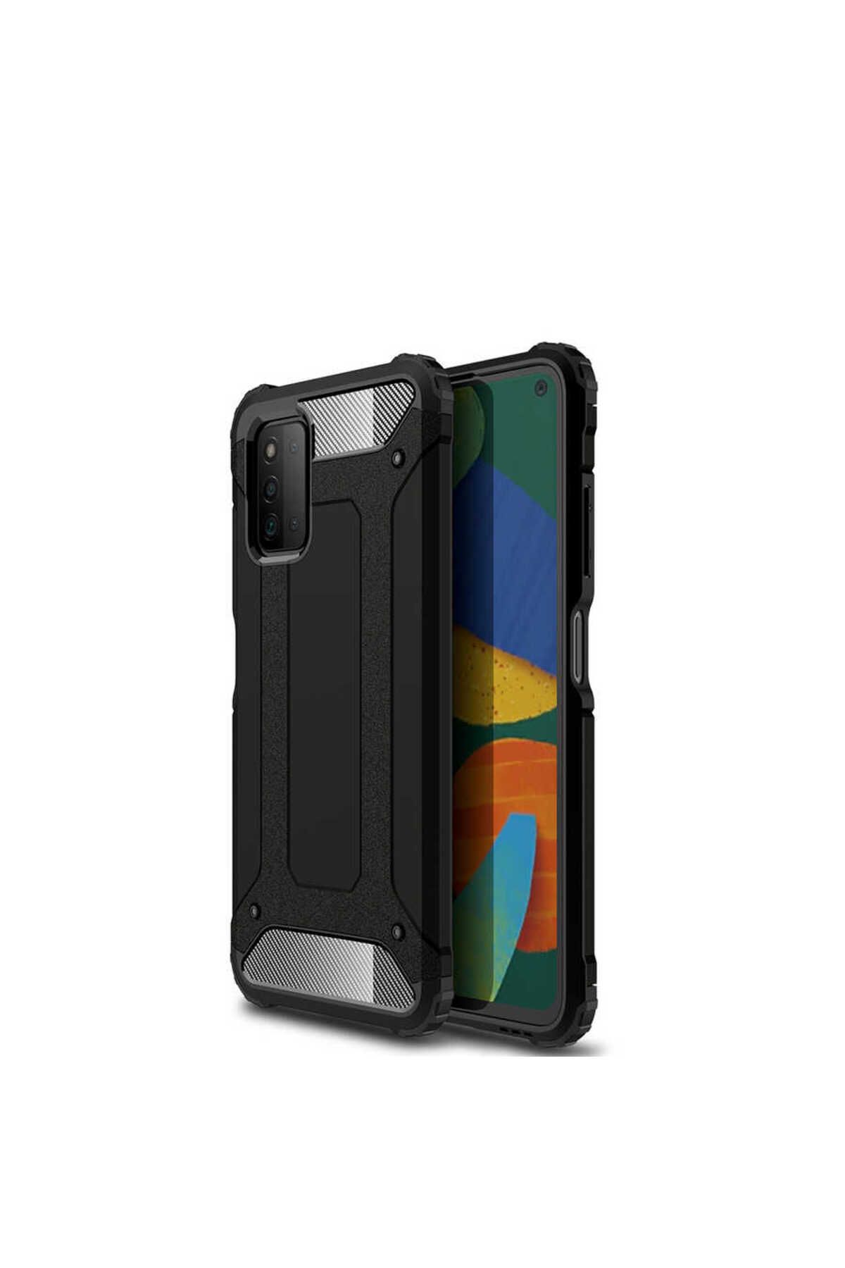 halkhouse Galaxy A03S Kılıf Zırh Tank Sert Korumalı Silikon Crash Silikon Kapak