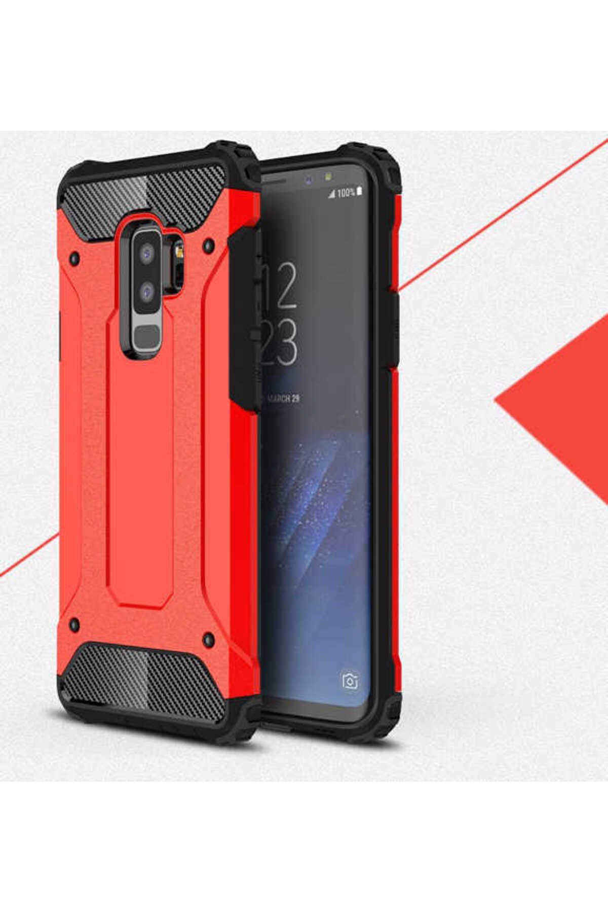 halkhouse Galaxy S9 Plus Kılıf Zırh Tank Sert Korumalı Silikon Crash Silikon Kapak