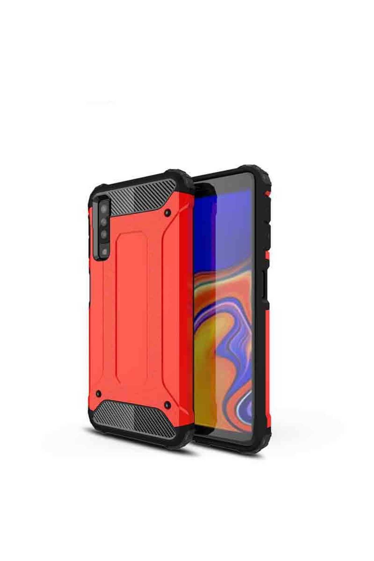 halkhouse Galaxy A7 2018 Kılıf Zırh Tank Sert Korumalı Silikon Crash Silikon Kapak