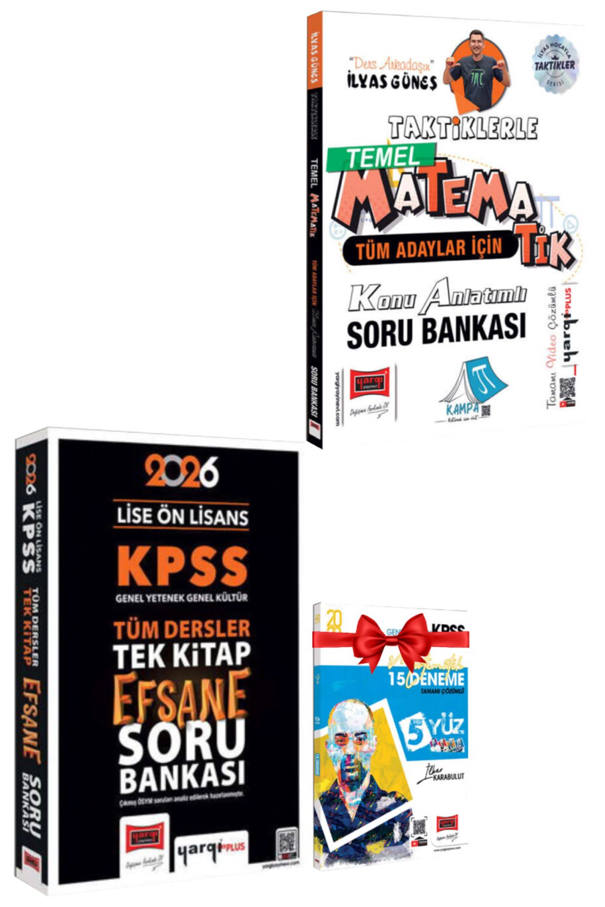 Yargı Yayınları İlyas Güneş | Taktiklerle Temel Matematik Konu Anlatımlı Soru Bankası+2026 KPSS Lise Ön Lisans SB