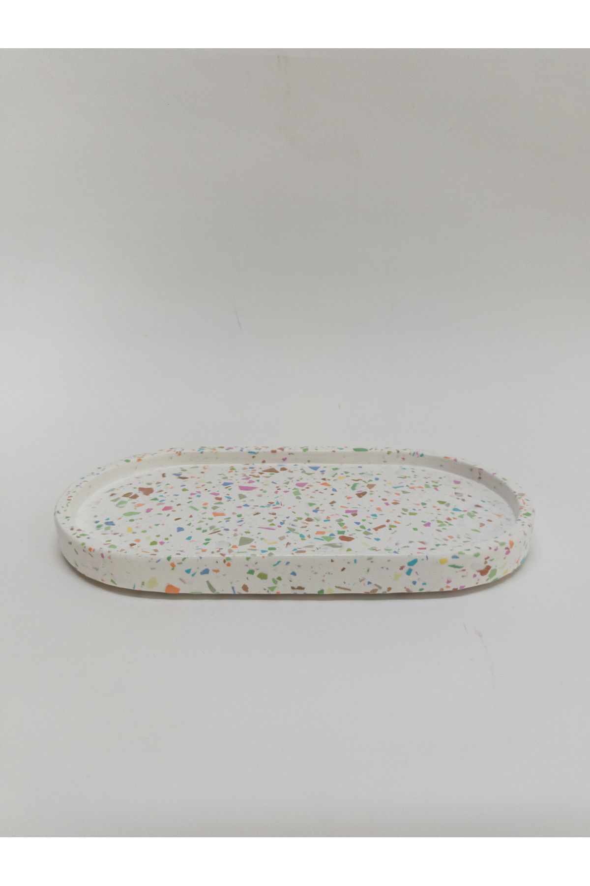 ABAD.HANDMADE TERRAZZO OVAL TRAY DEKORATİF ALTLIK
