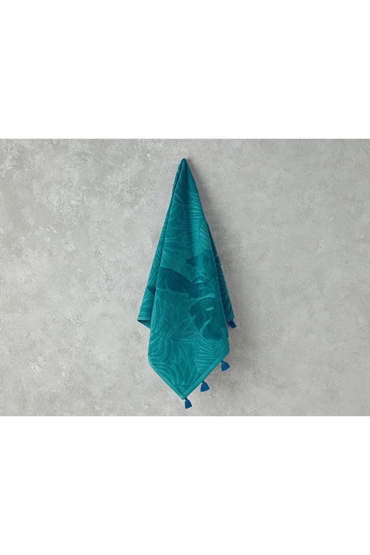 MEGOBİNE WHERE Home Allover Palmy Pamuklu Yüz Havlusu 50x80 cm Yeşil ZTML SYFT 1139610