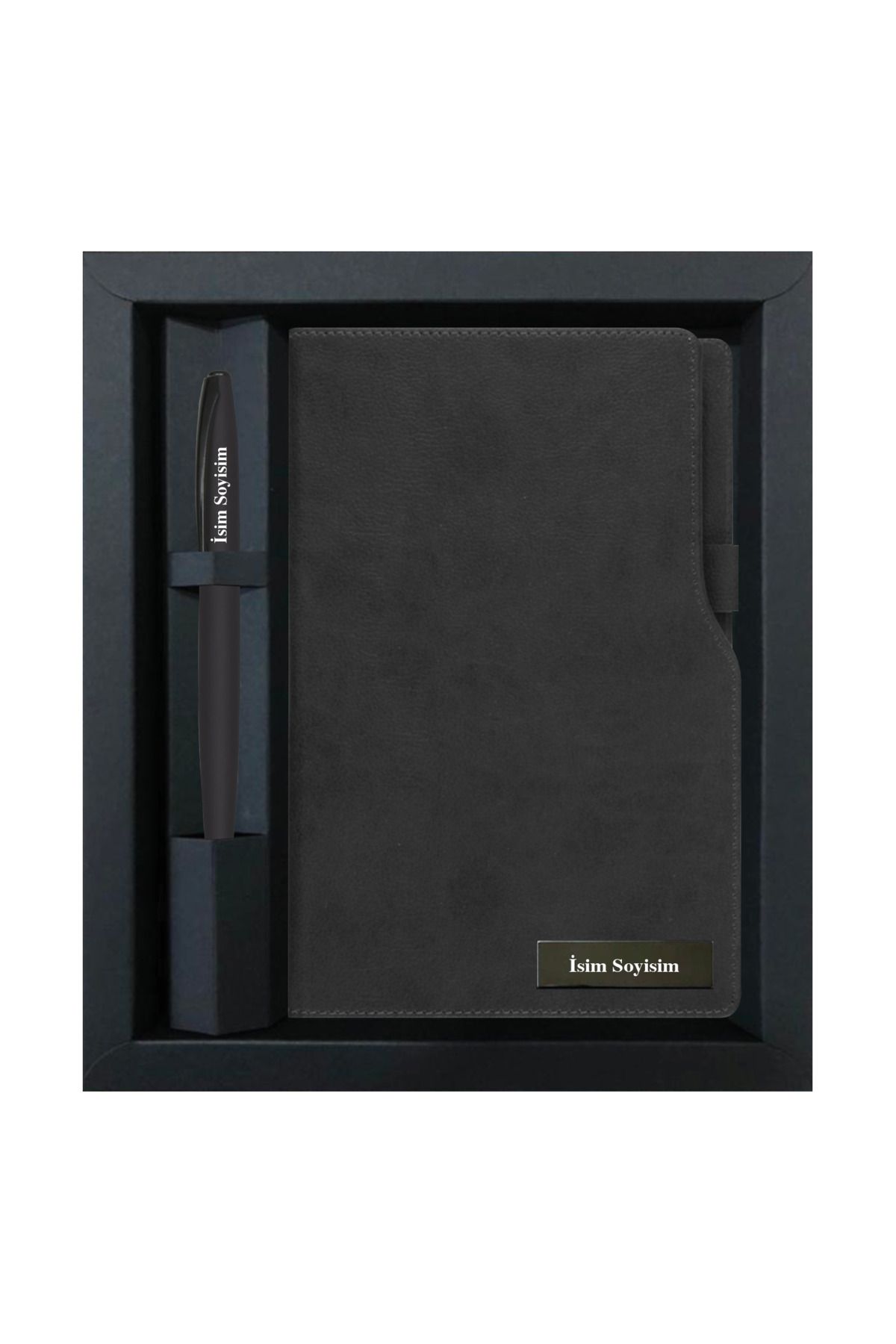Sana Özgü Kişiye Özel İsim Baskılı Kutulu Defter ve Kalem