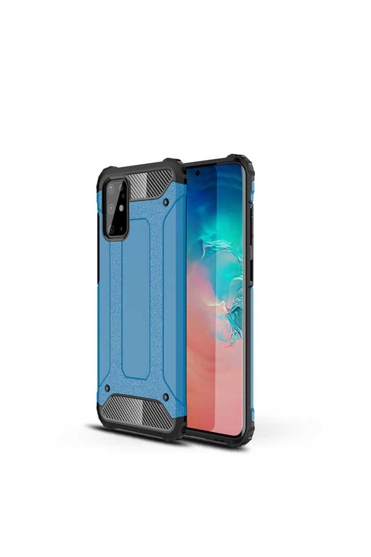 halkhouse Galaxy S20 Plus Kılıf Zırh Tank Sert Korumalı Silikon Crash Silikon Kapak