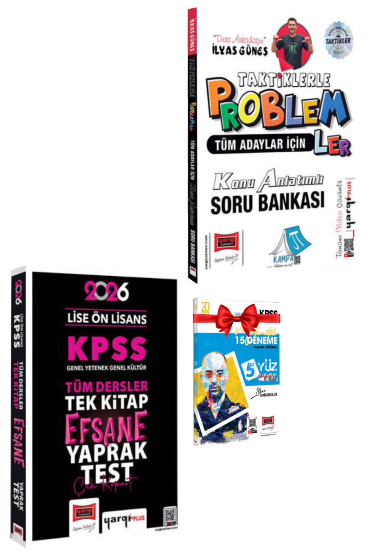 Yargı Yayınları İlyas Güneş|Taktiklerle Problemler Konu Anlatımlı Soru Bankası+2026 KPSS Lise Ön Lisans Yaprak Test